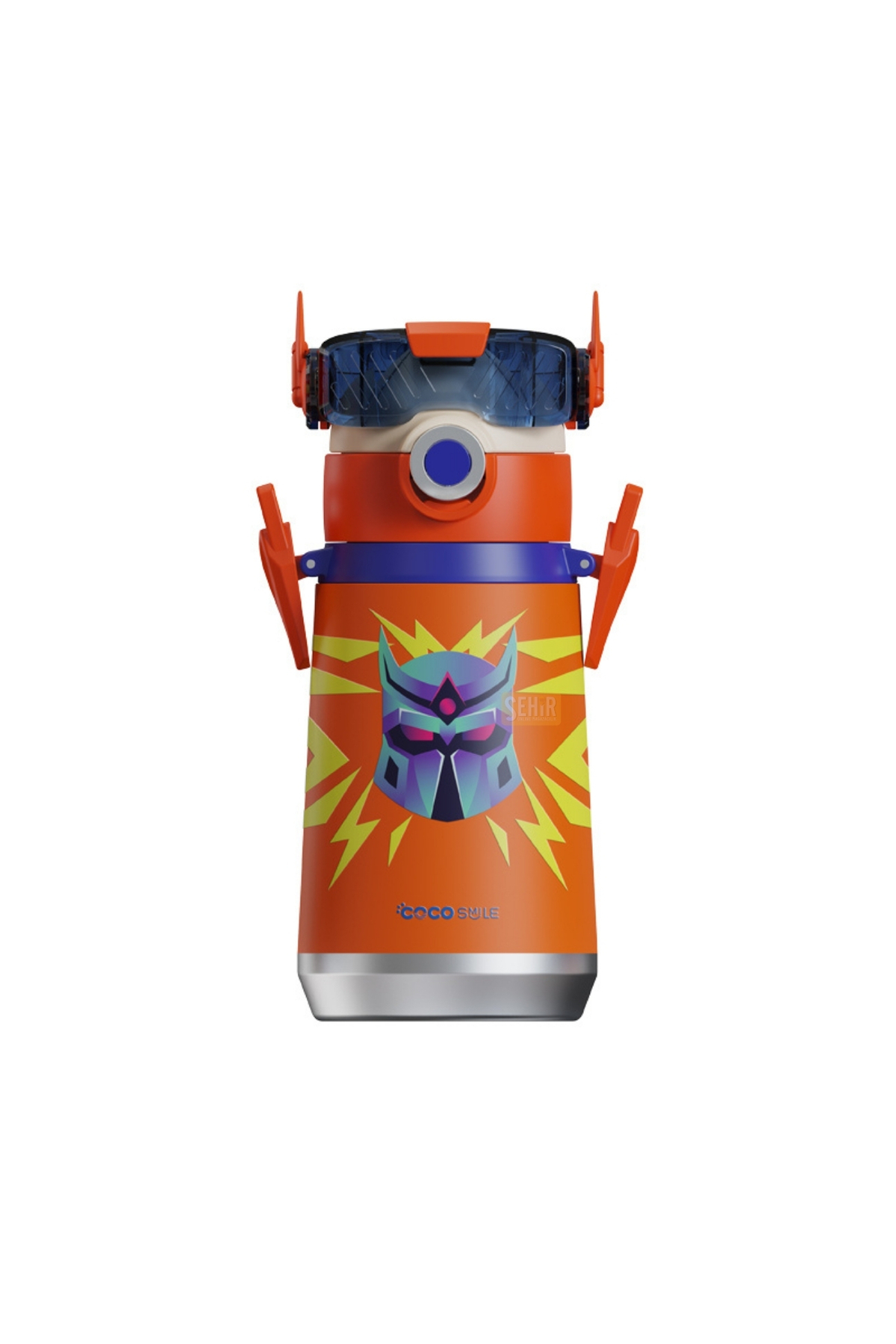 Vagonlife Cocosmile 500ml Yeni Koleksiyon Robot Temalı Pipetli