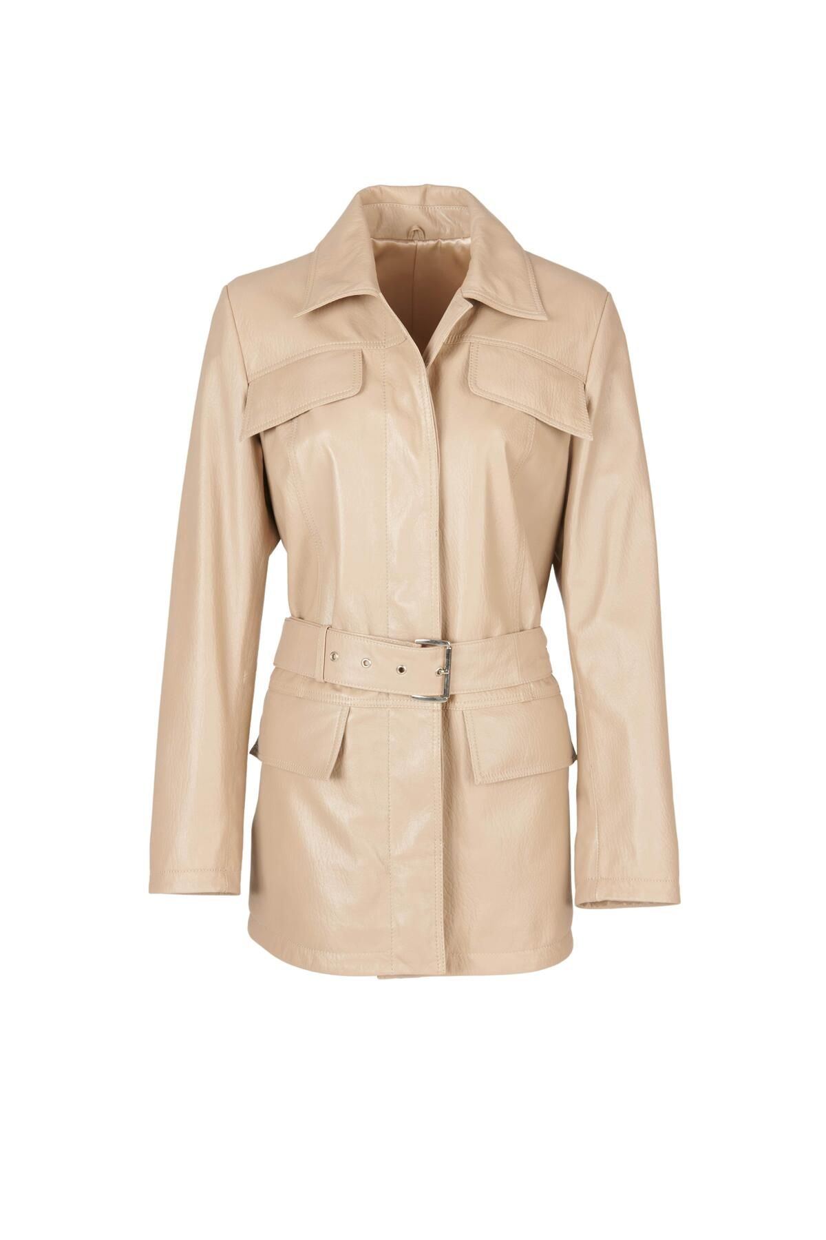 Noella-ELINA Leather Jacket Beige Jumbo 2