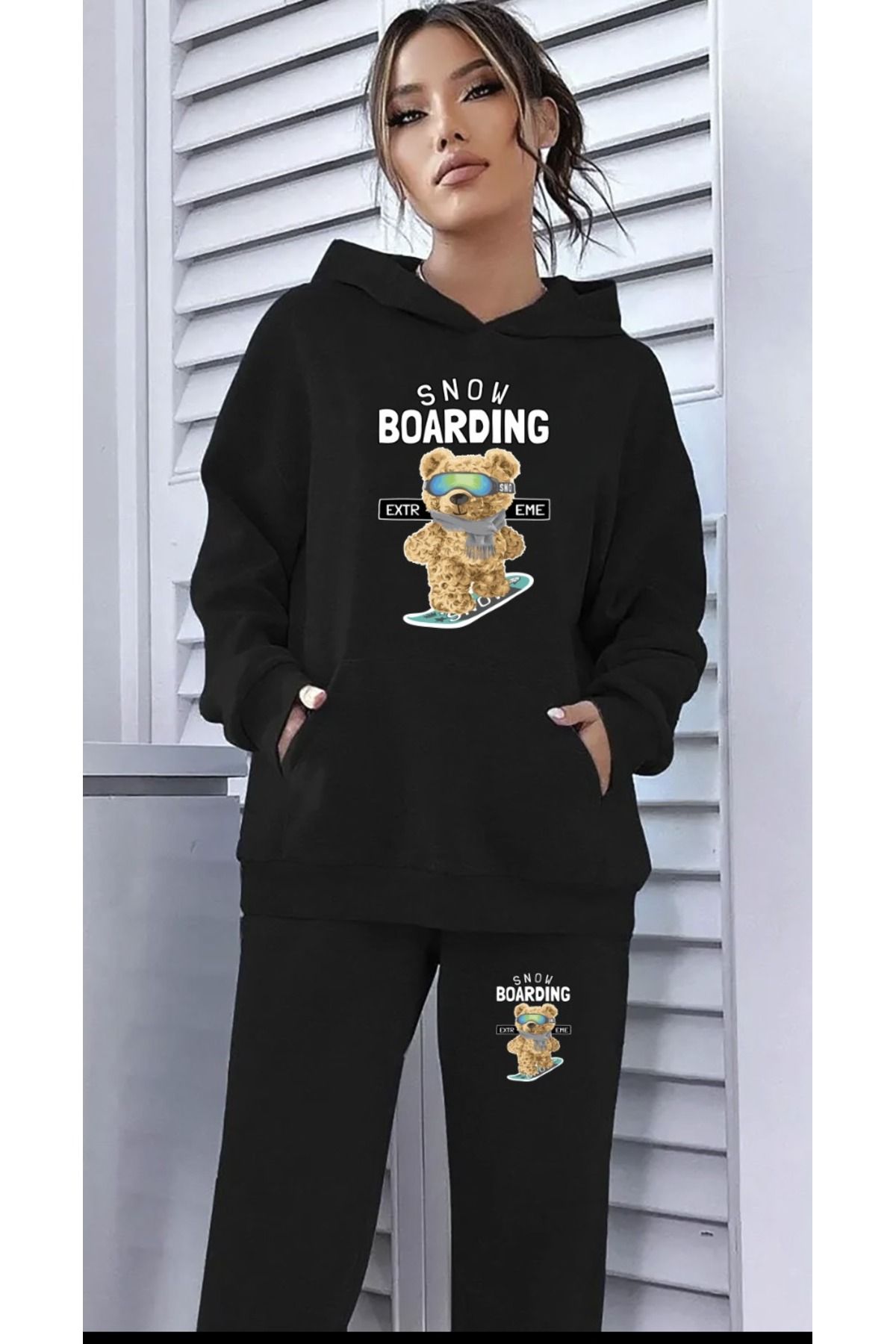 Modern Moda Snow Boarding Tracksuit Set Sweatshirt Jogger