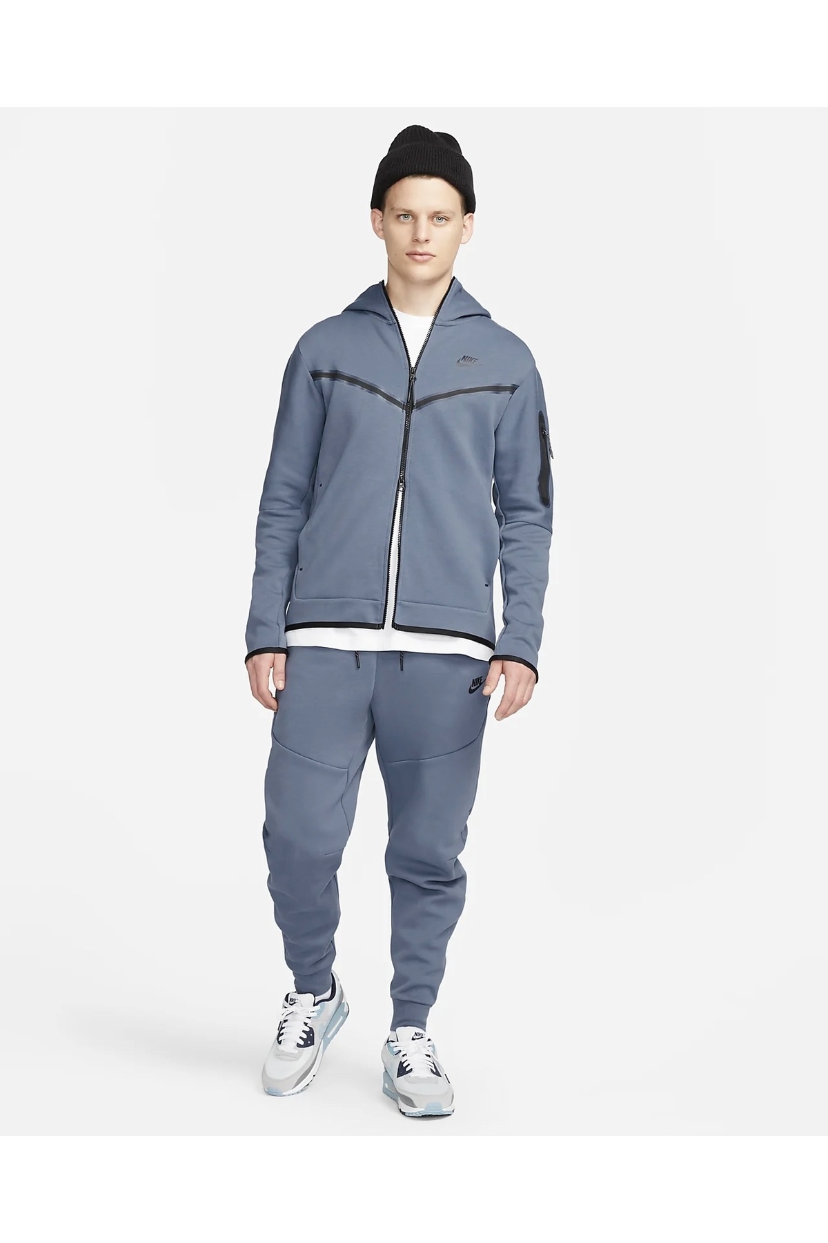 سویشرت مردانه آبی سرمه ای نایکی | cu4489-491 اورجینال - تصویر 7