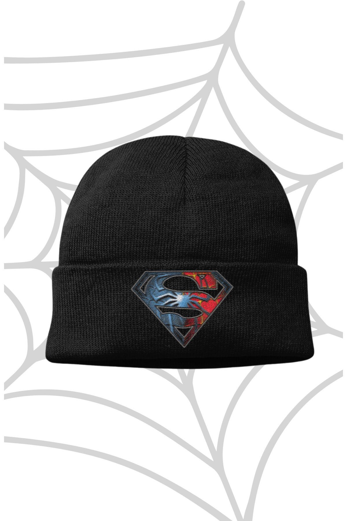 Fuddy Moda Unisex Spiderman Superman Printed Folding Beanie