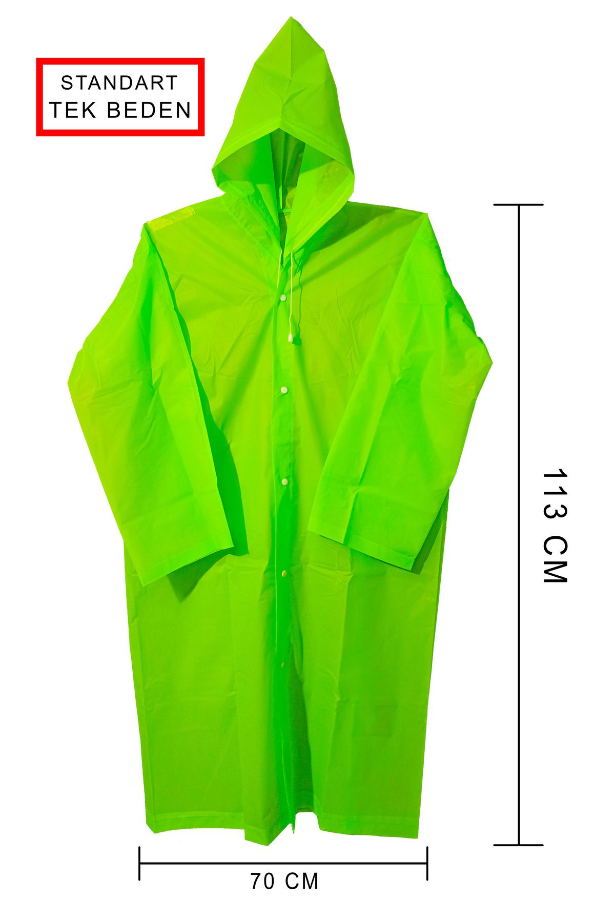 RZ RY ZAGA Raincoat Green Oversize