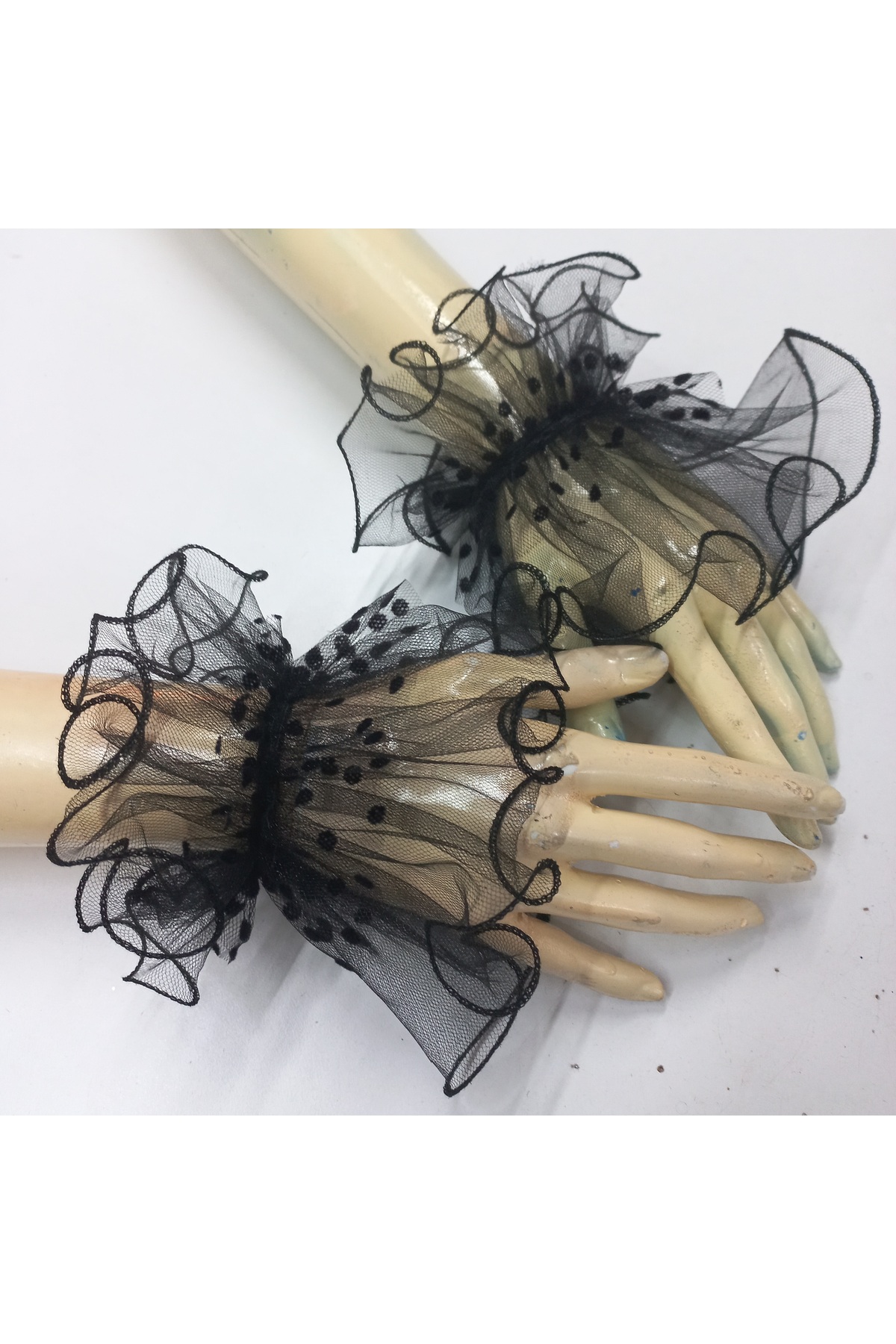 es moda shop  Almira tül manşet bileklik siyah - Görsel 5