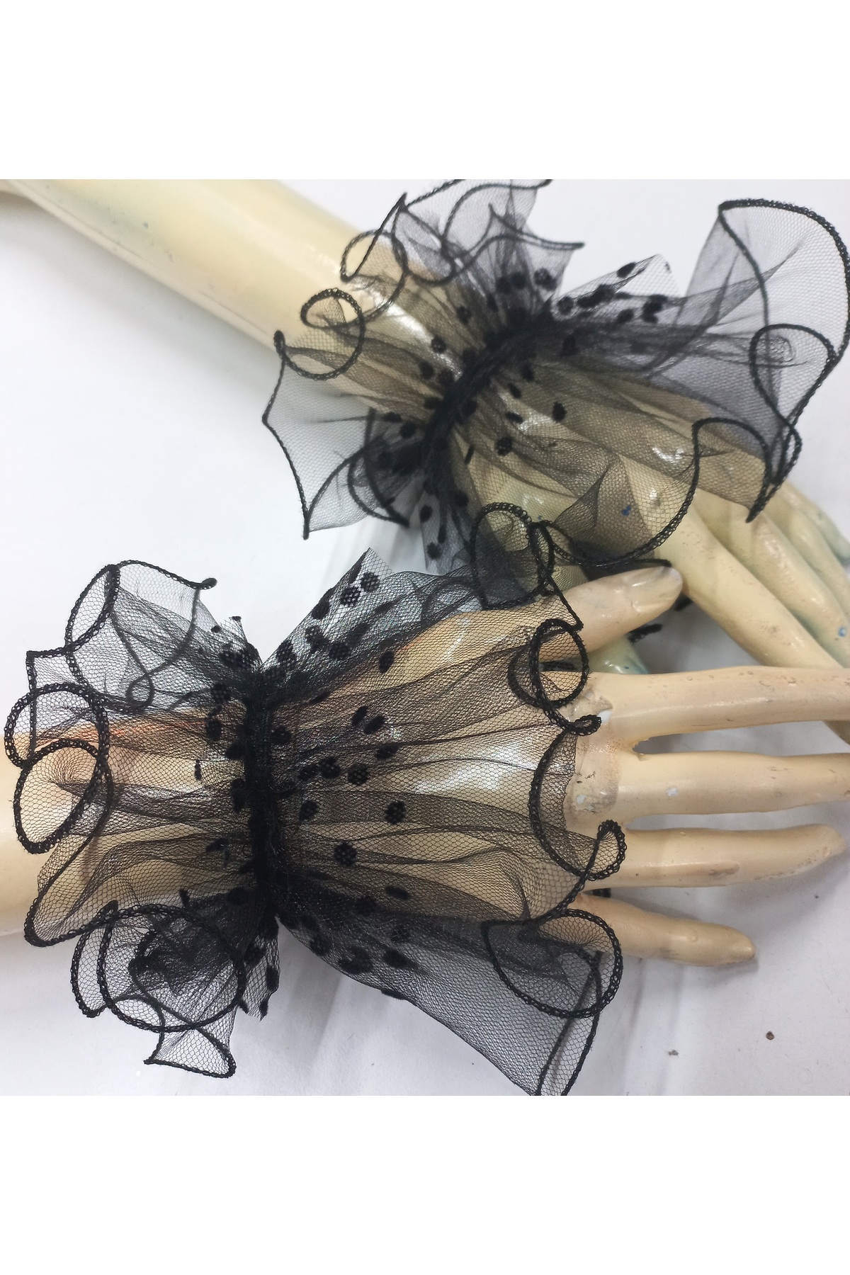 es moda shop  Almira tül manşet bileklik siyah - Görsel 4