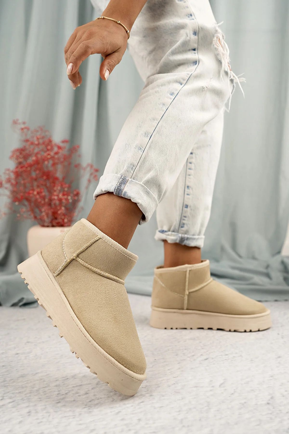 Mustard deals flat boots