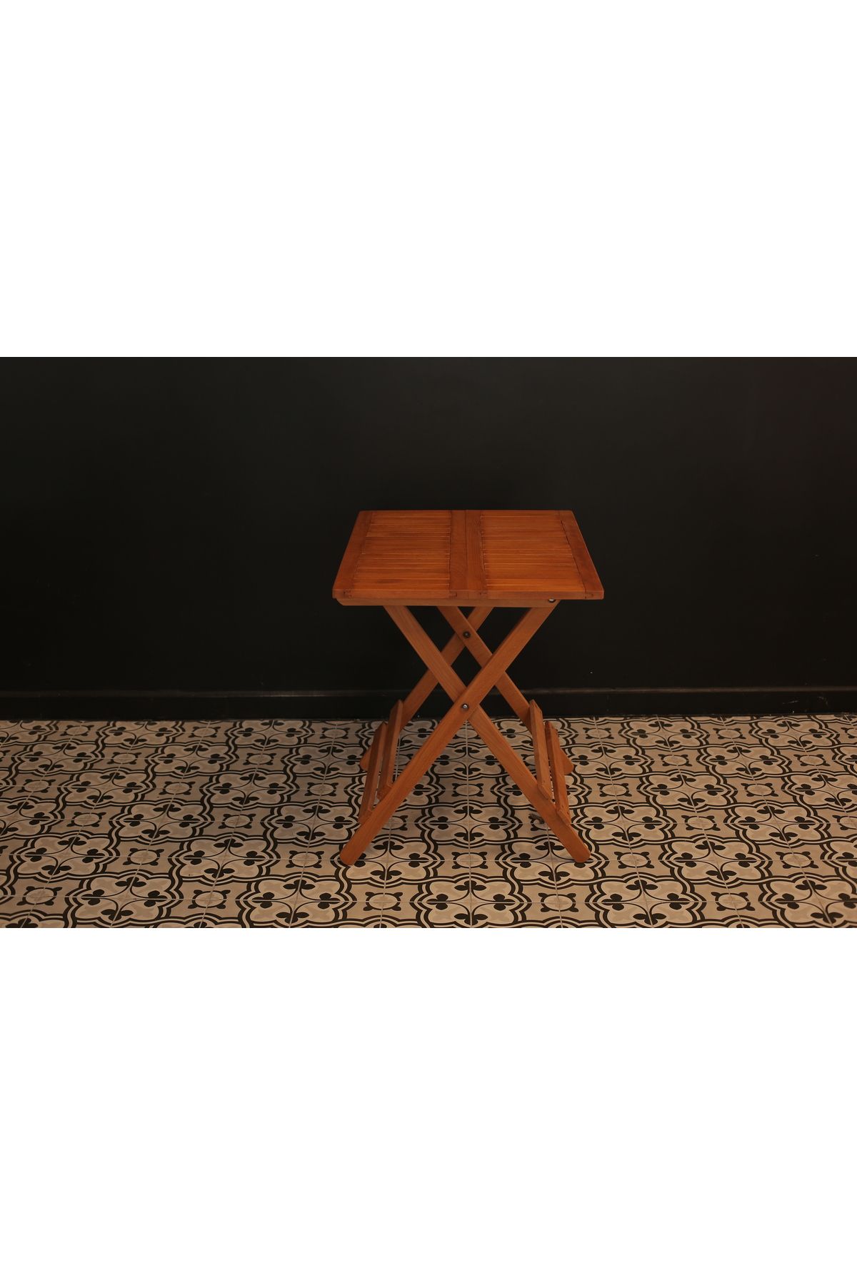 ayzenbi 60x80 Minderli Balkon Bahçe Mutfak Bistro Set Katlanır Masa-sandalye 4+1