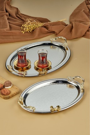 Cooker Ev Sofra Mutfak 2'li Oval Sunum Tepsisi