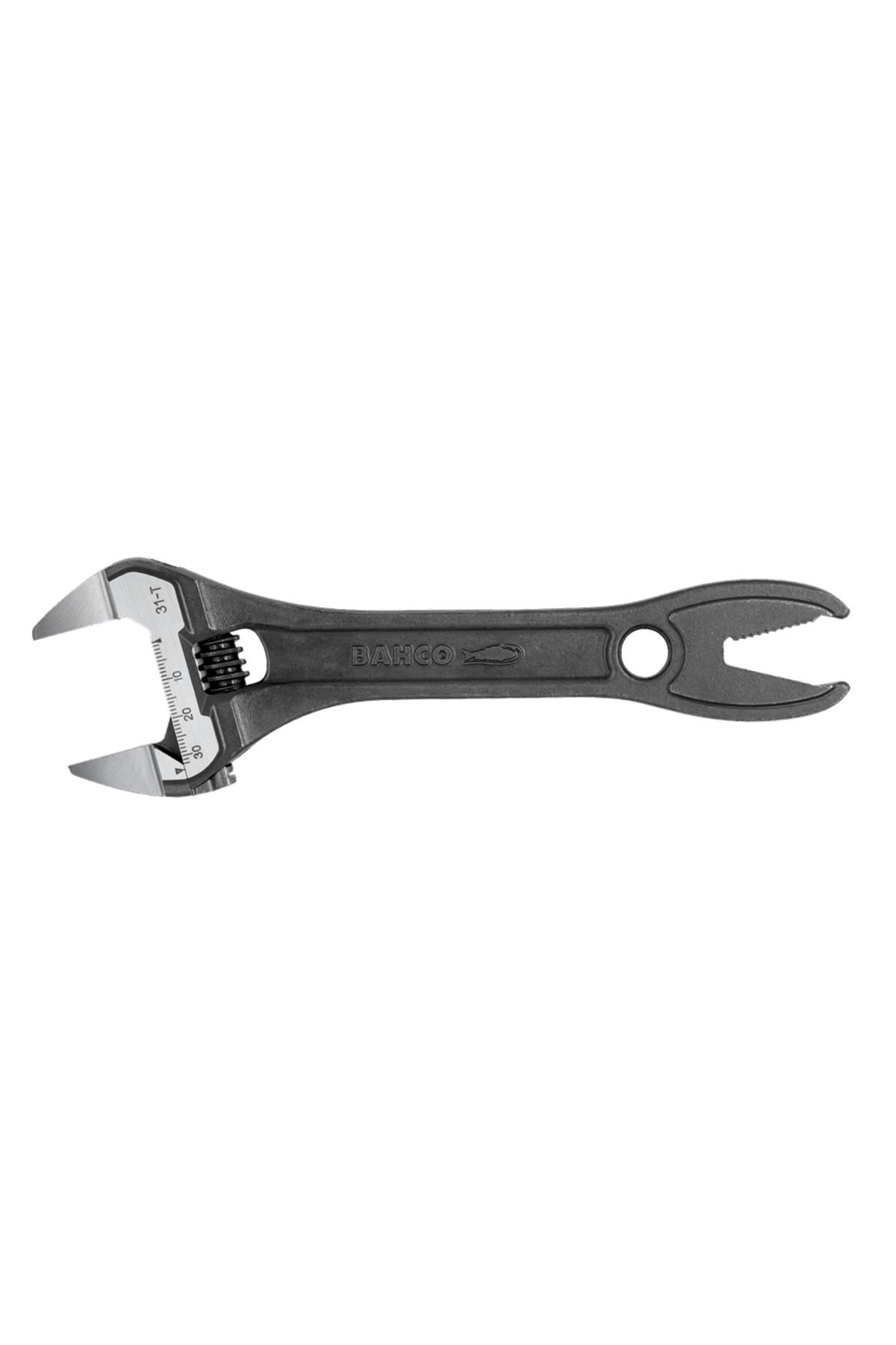Bahco-Adjustable Wrench with Serrated Pipe Jaws and Thin Jaws 31-t 2