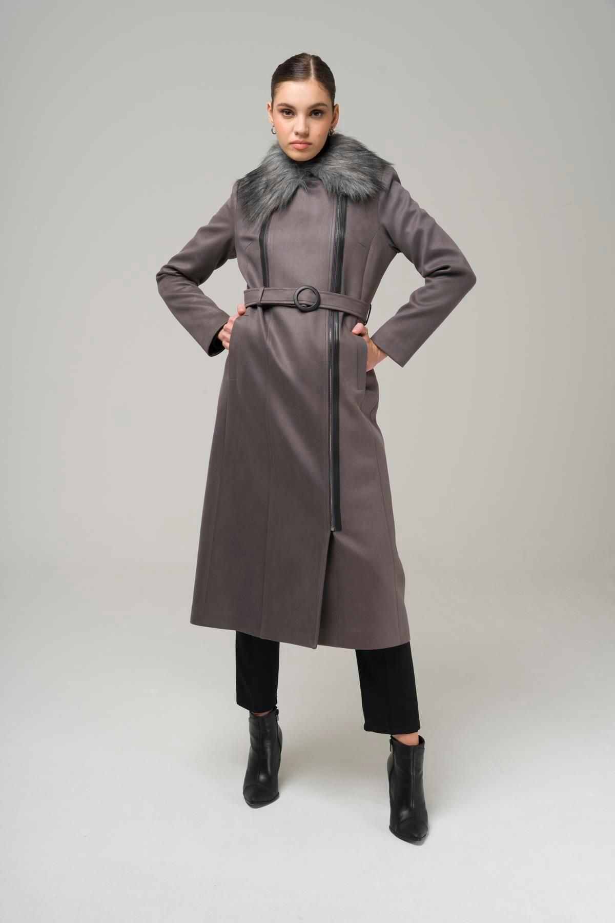 Long overcoat with a removable best sale cape