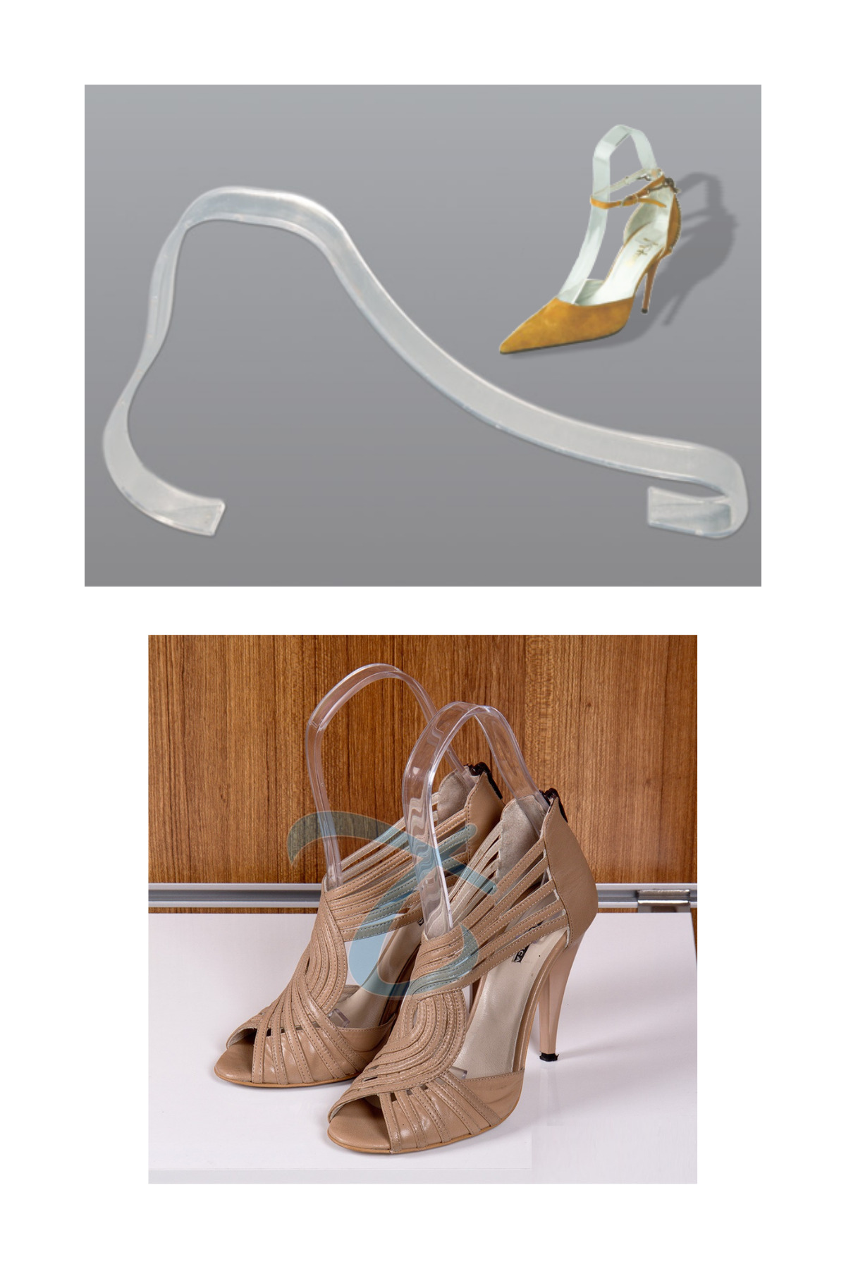 Manken İstanbul Transparent Color 10 Piece Shoe Tension Apparatus Shoe Tension Stand