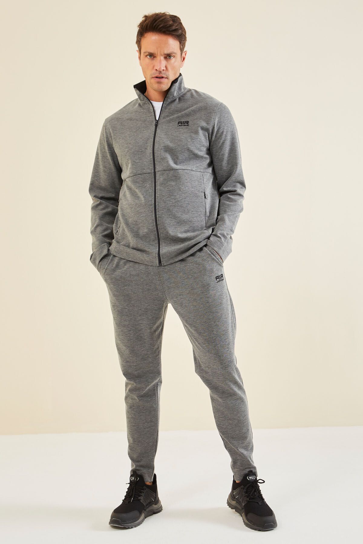 Grey nike full tracksuit mens discount