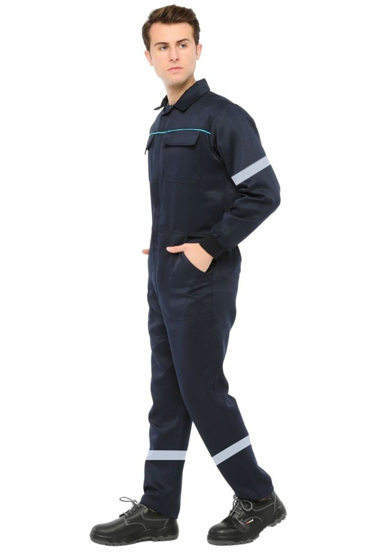 Şensel-Salopetă de lucru cu reflectoare bleumarin - ECO. (55E1645) Uniformă 3