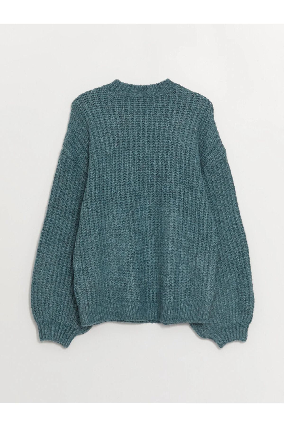 LC Waikiki-Maternity Crew Neck Self Patterned Long Sleeve Oversize Maternity Knitwear Sweater 2
