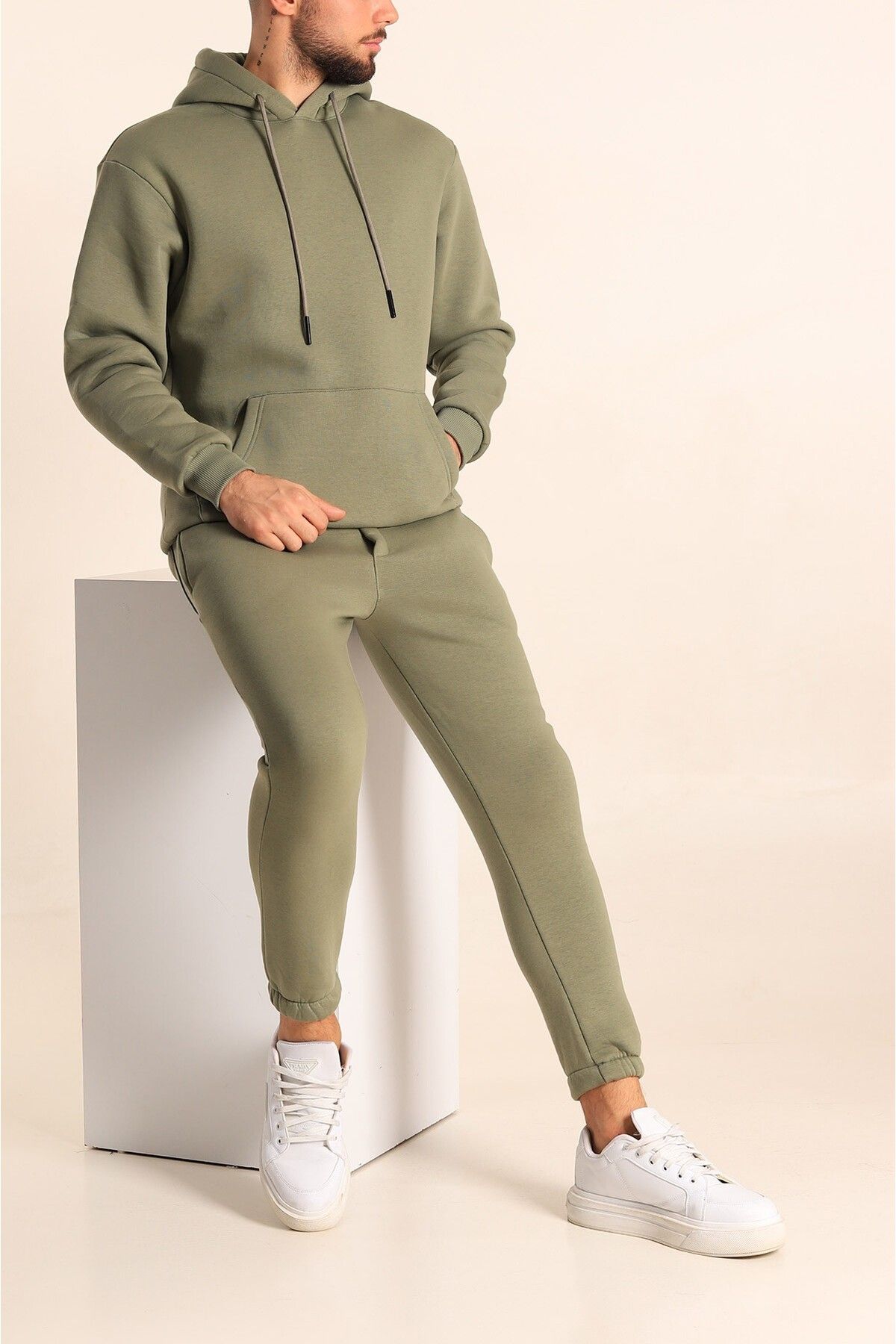 Mens khaki tracksuit set 2025