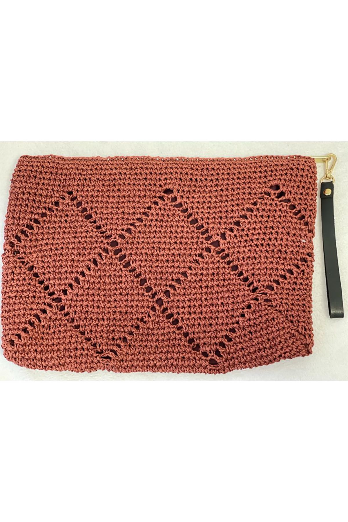 Dark brown shop clutch purse