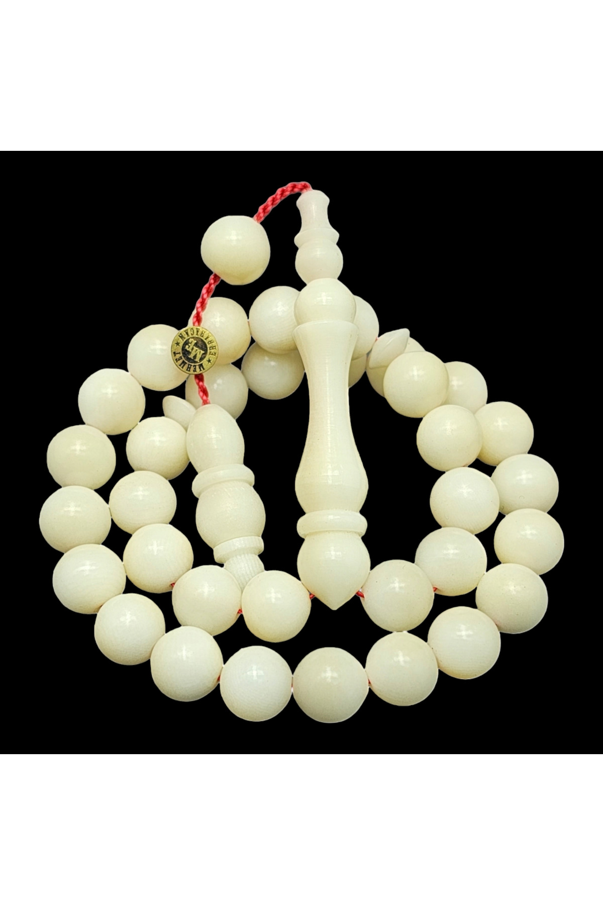 Gifted Erbabacan Master Signed Wrist Size Orange Rosary in Wooden Box Lt999