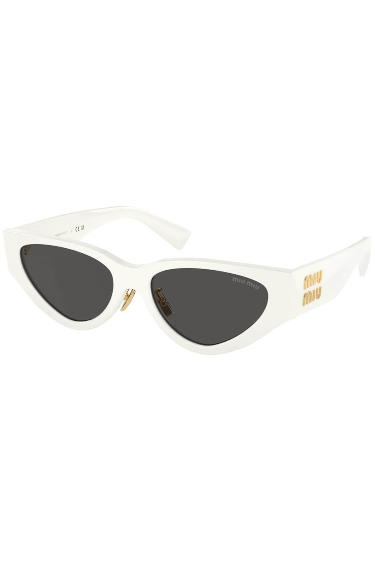 Miu Miu Sunglasses White White Trendyol