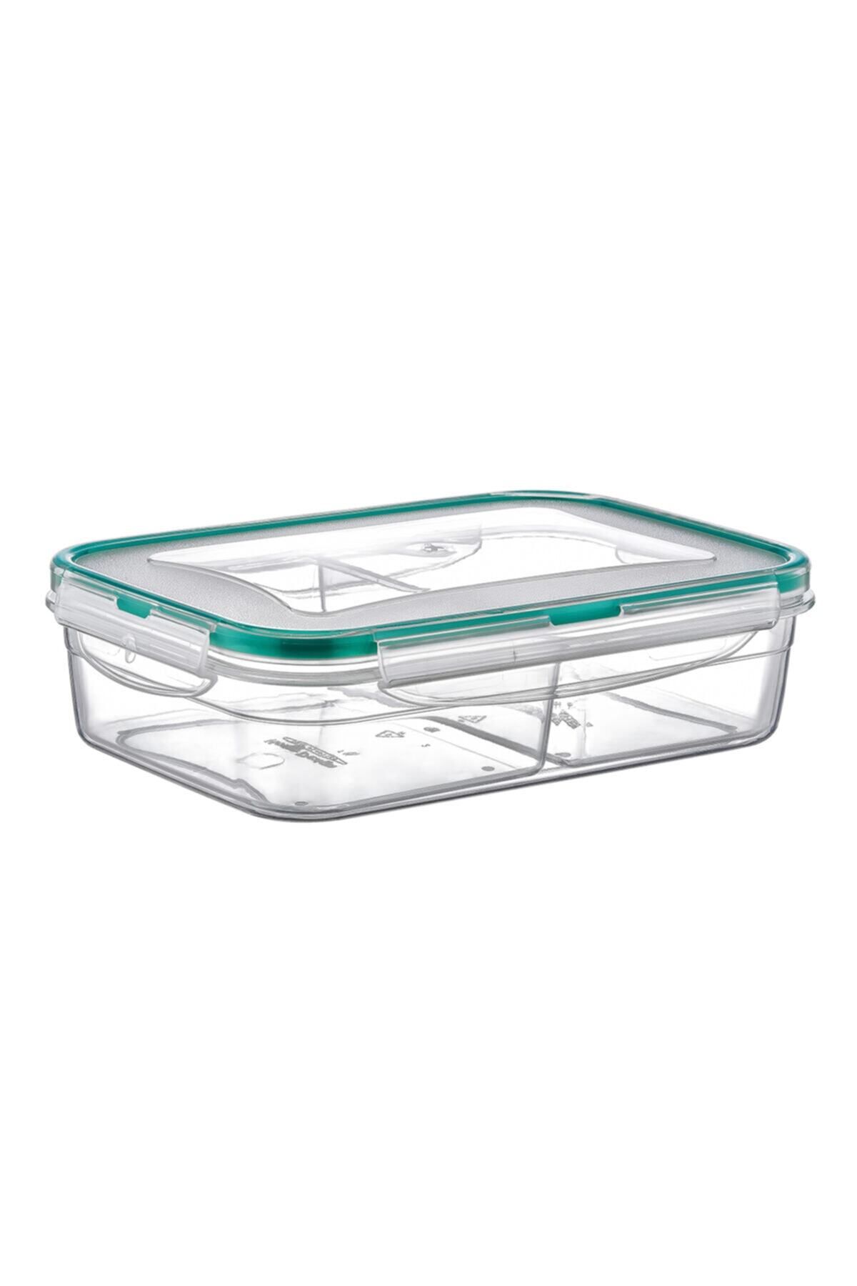 Emofom-Fresh Box 2 Compartment Storage Container 1000 ml Airtight Liquid Leak Proof Feeding Container 2