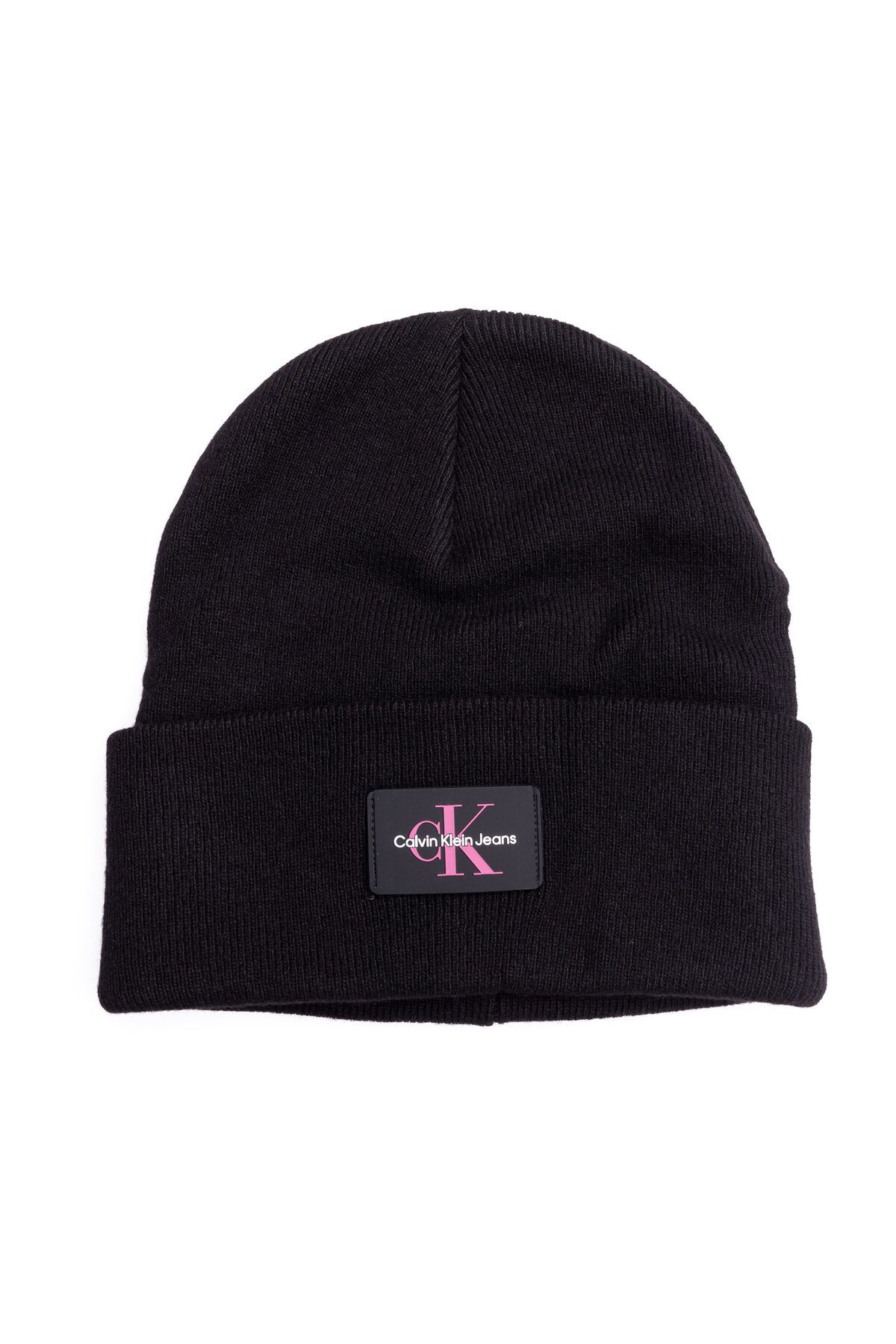 کلاه بافتنی مشکی زنانه ترکیب لوگو پشم و ترمه Beret K60K611834BEH BEANIE Calvin Klein