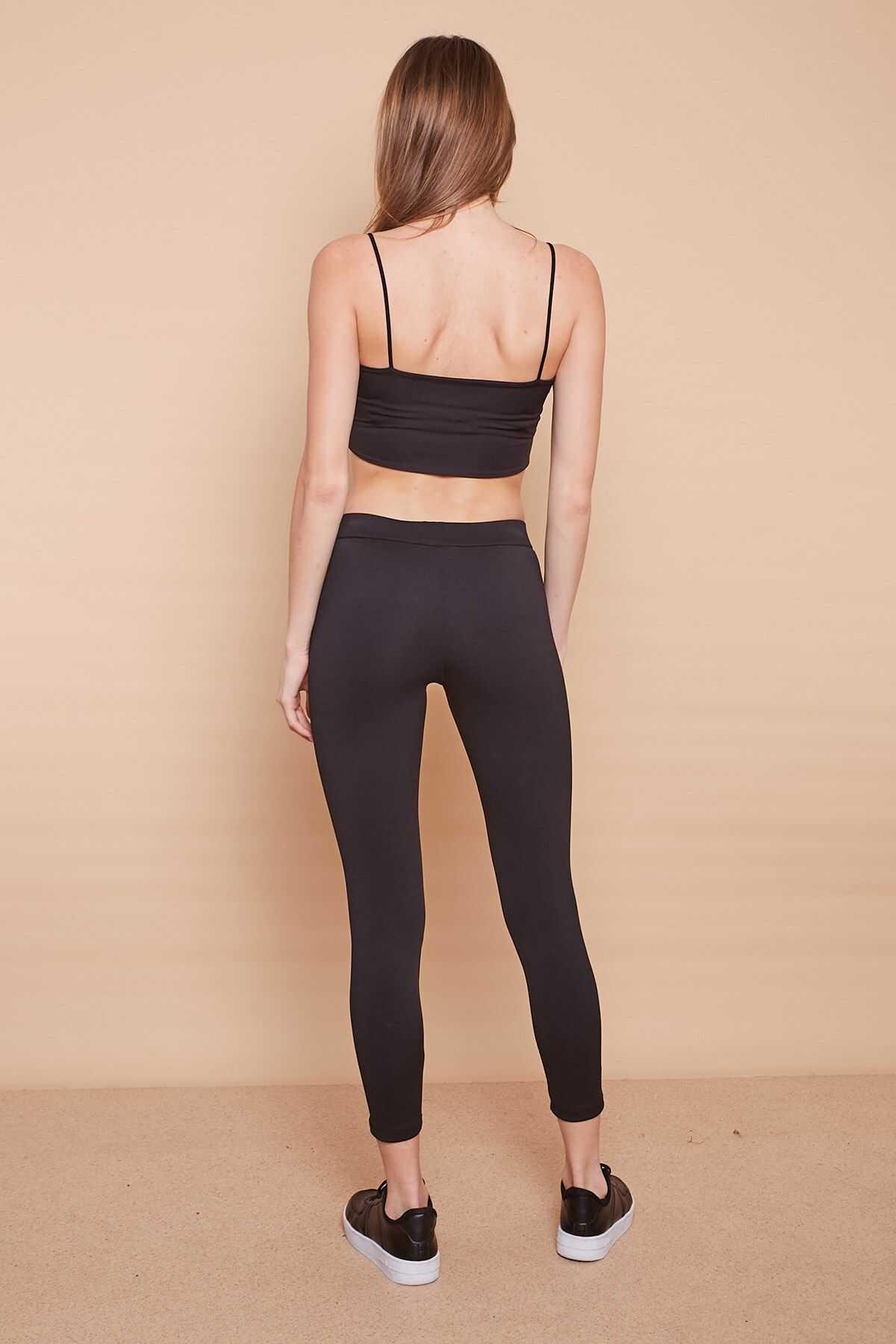 Jument Thick Steel Fabric High Waist Leggings black