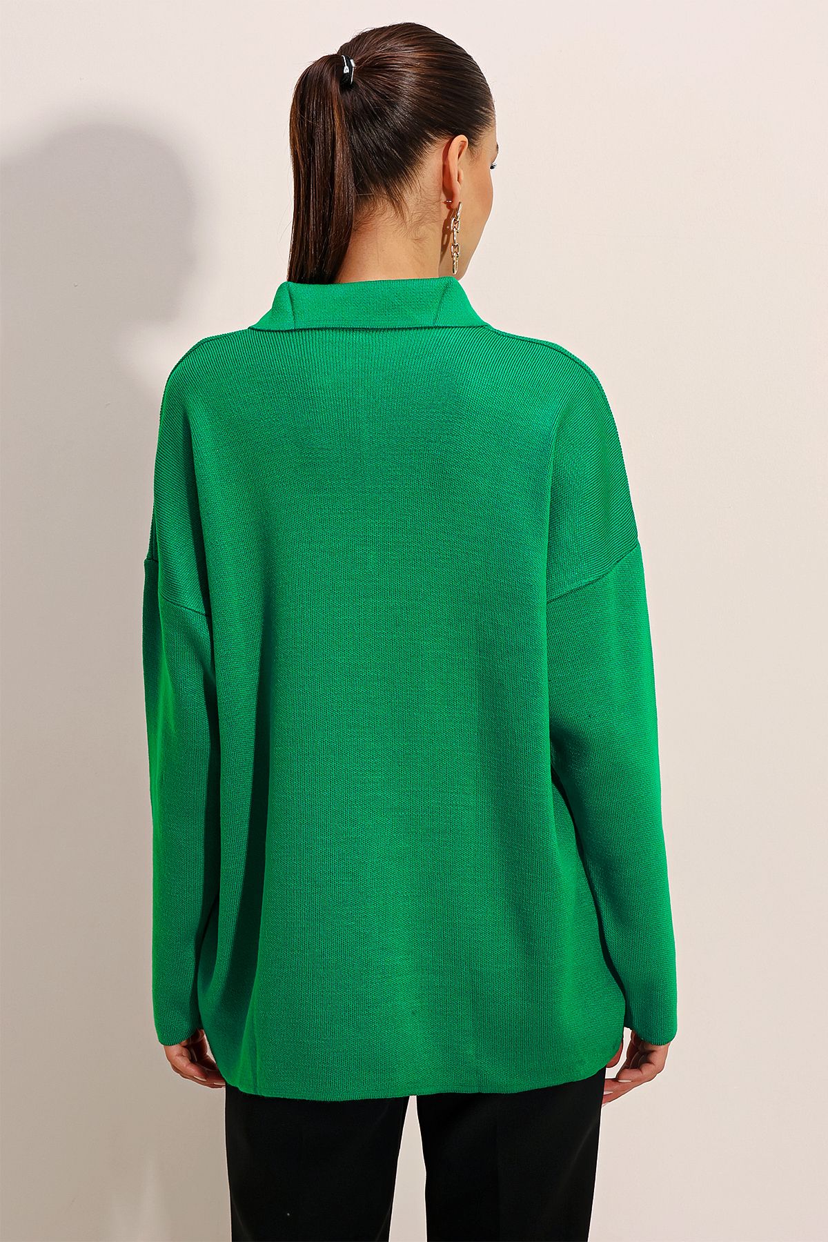 Dark green sale oversized sweater