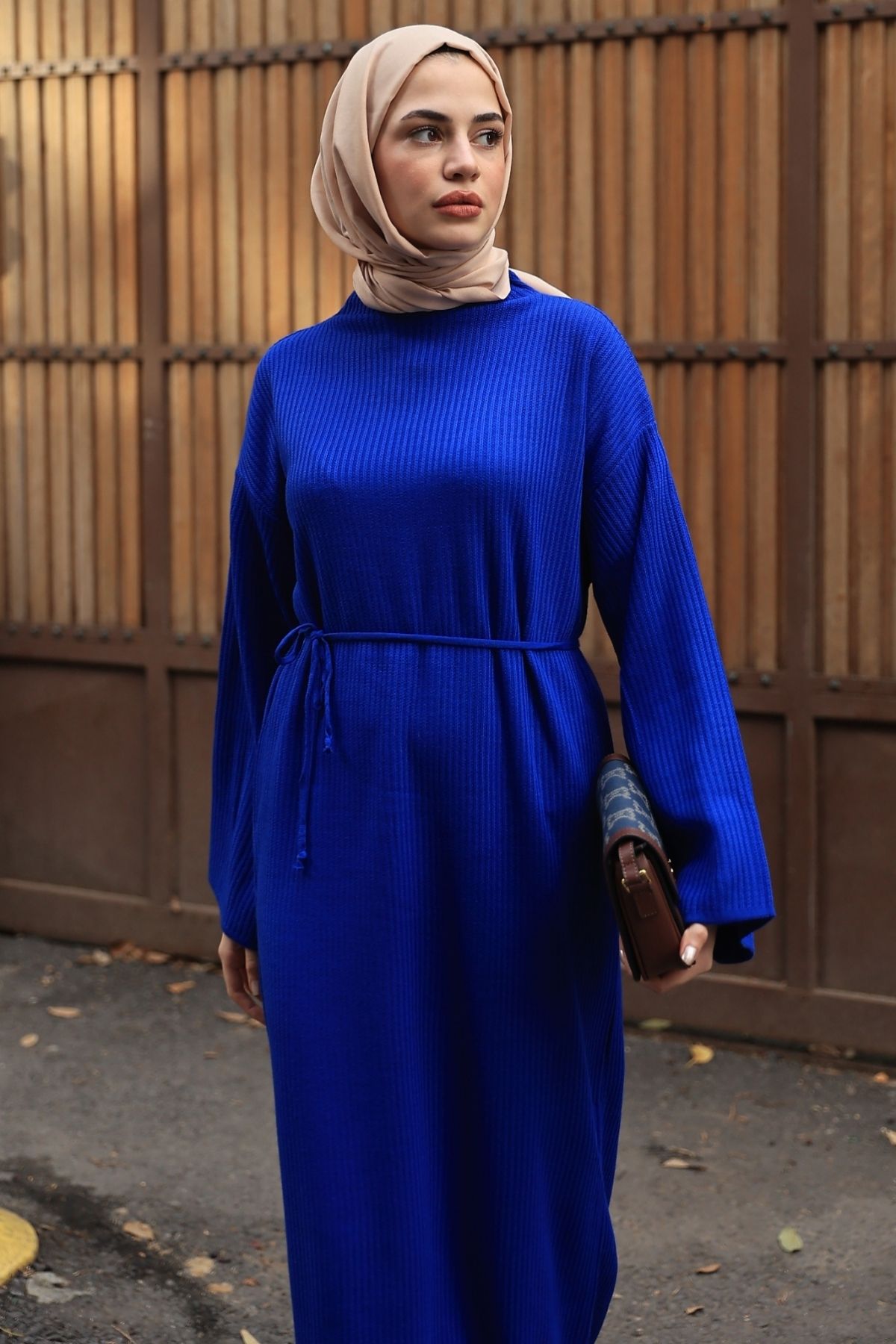 Gizce-Rochie Hansy Saks din tricotaje albastre 2