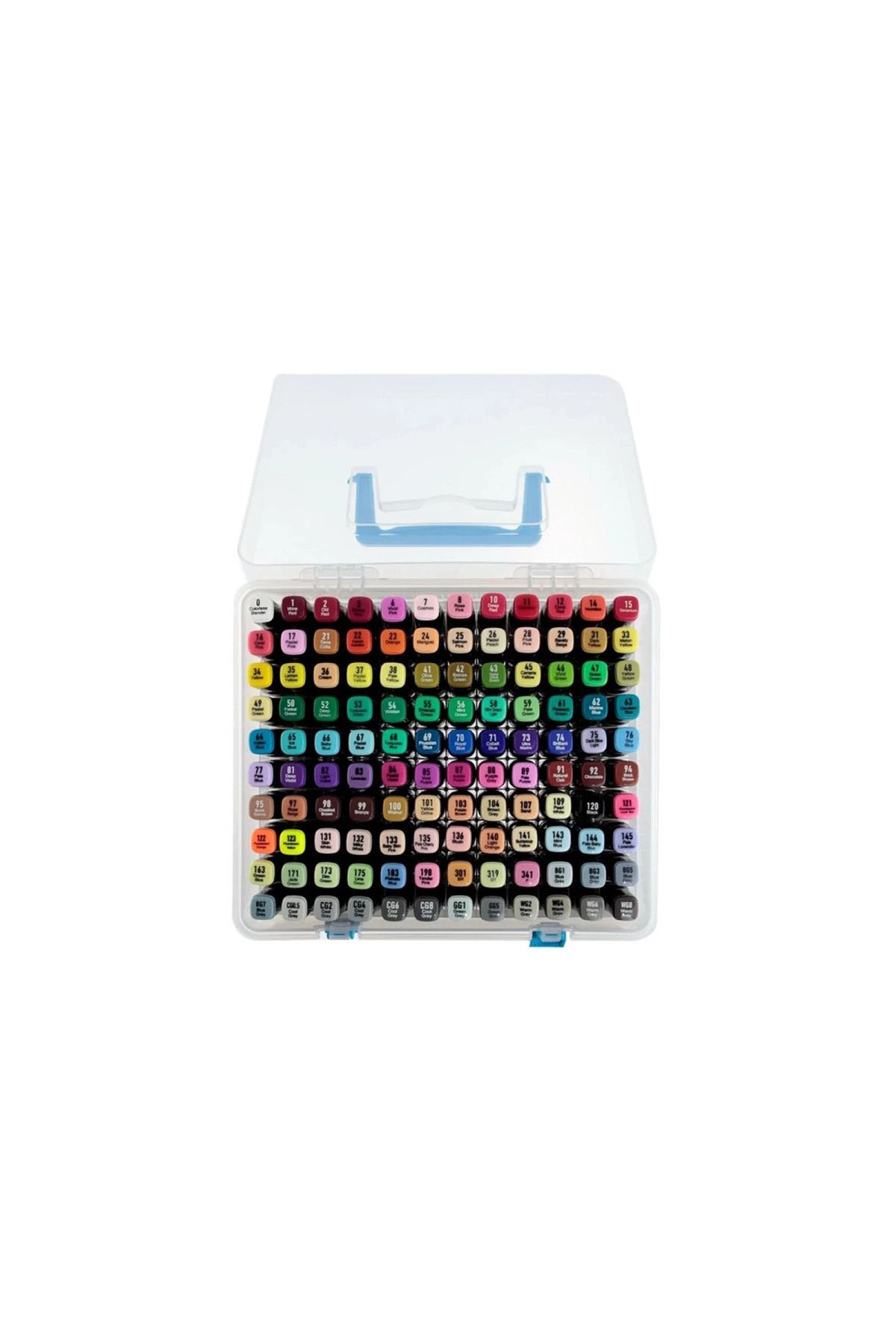 Masis-قلم رسم رسومي، طرفين، 120 لونًا شفافًا PP CM-PP120 2