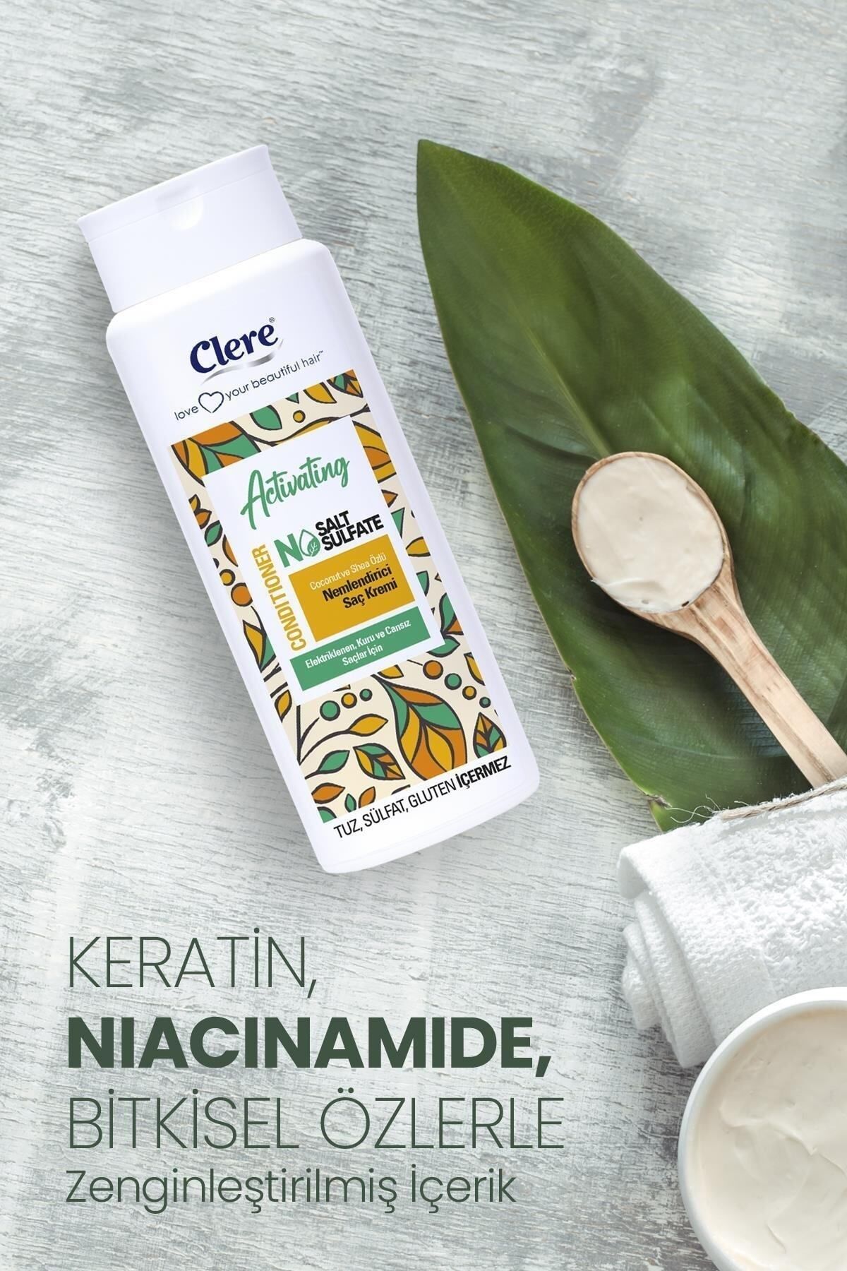 Clere-Activating Coconut and Shea Extract Anti-Stretch Moisturizing Conditioner 5