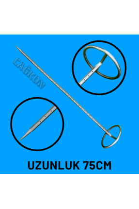 Endüstriyel Direksiyonlu Krom Cağ Kebap Ana Şiş 6 Köşe 75 cm TAMAMI KROM [kap...