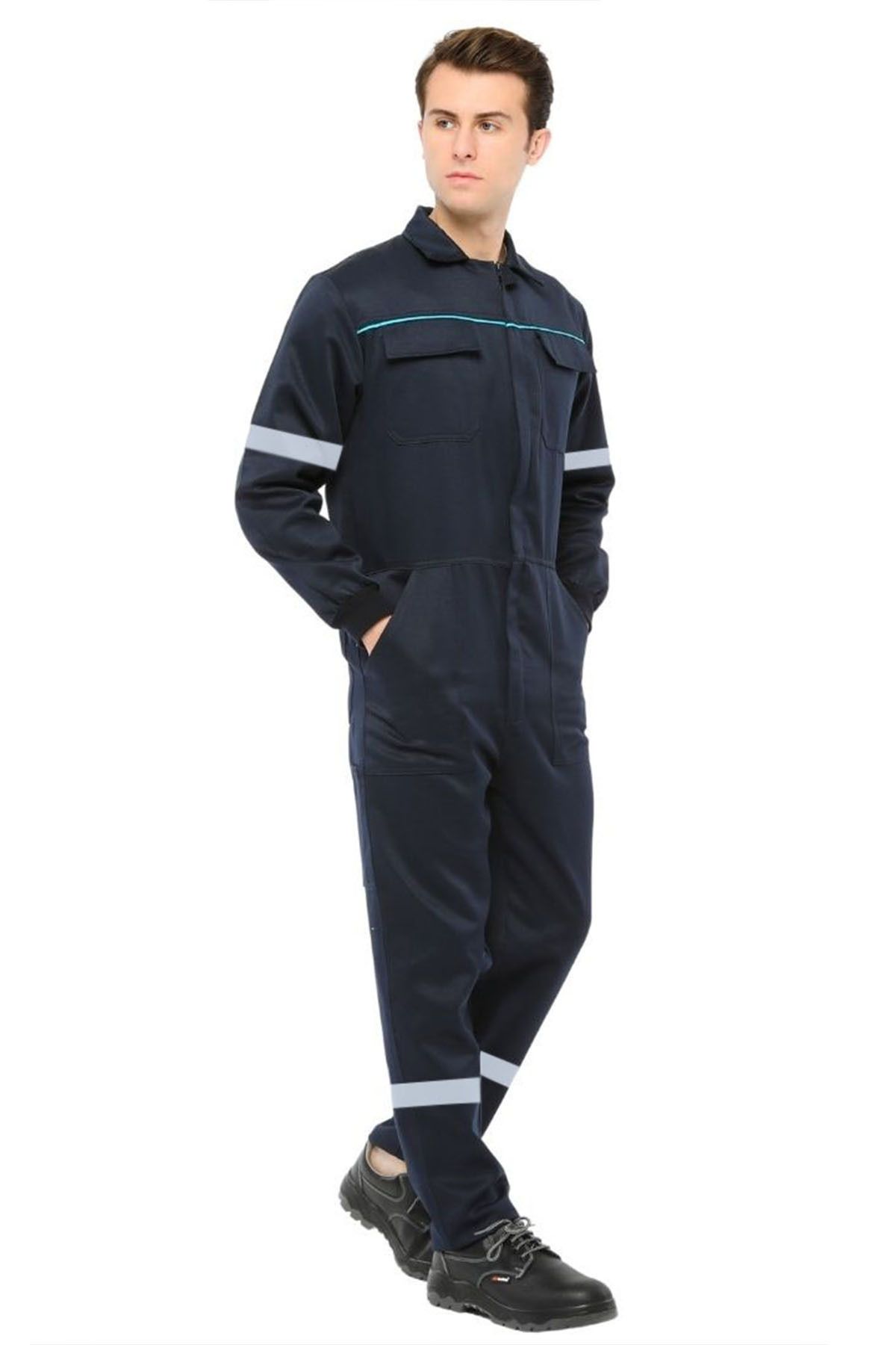 Şensel-Salopetă de lucru cu reflectoare bleumarin - ECO. (55E1645) Uniformă 2