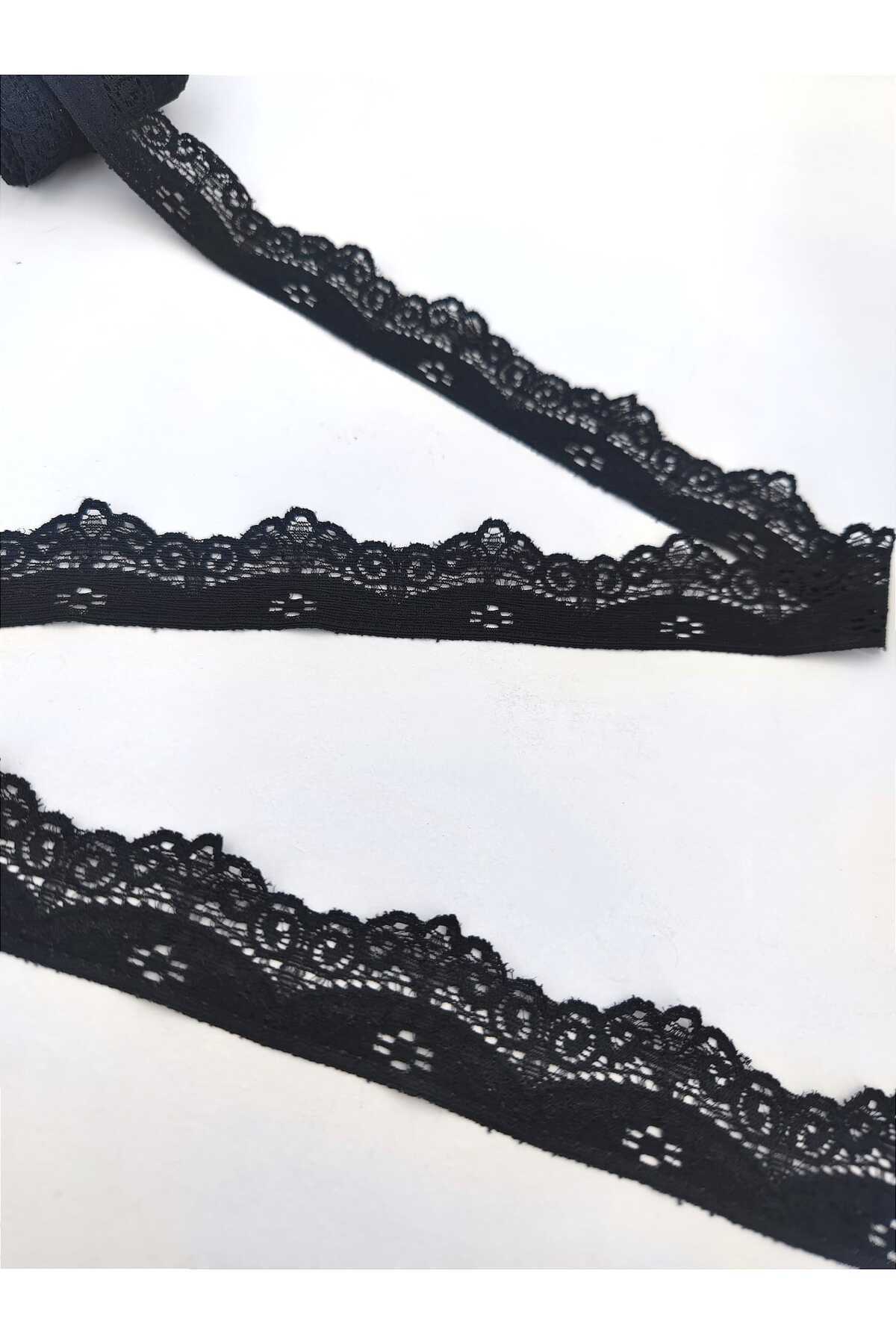 LYCRA WALL LACE BLACK WIDTH 3.5 CM LENGTH 10 MT