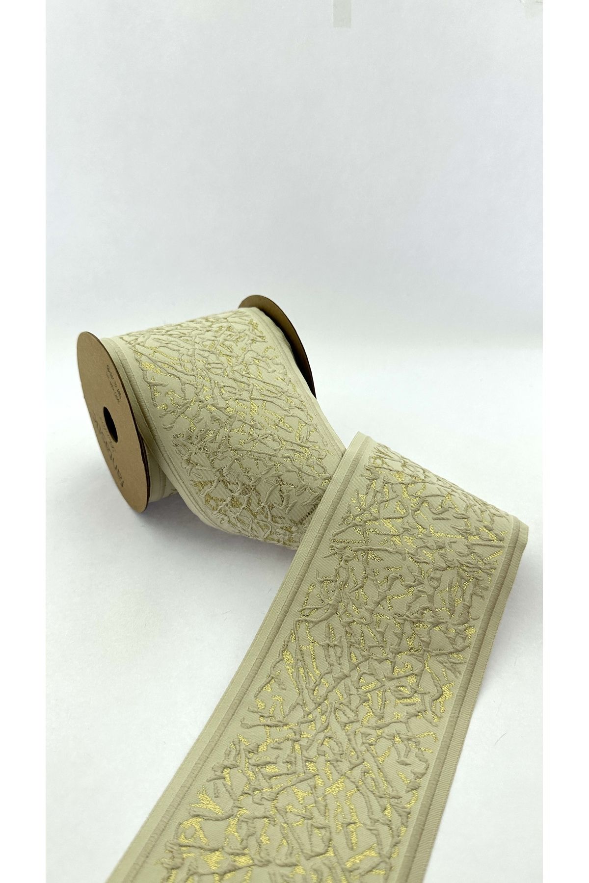 FANTASTIC BORDERS Bordură Perdea Lătă Țesută Cu Model De Marmură / Accesorii (10 Cm. Lățime - 3,5 Mt. Lungime) - One Size