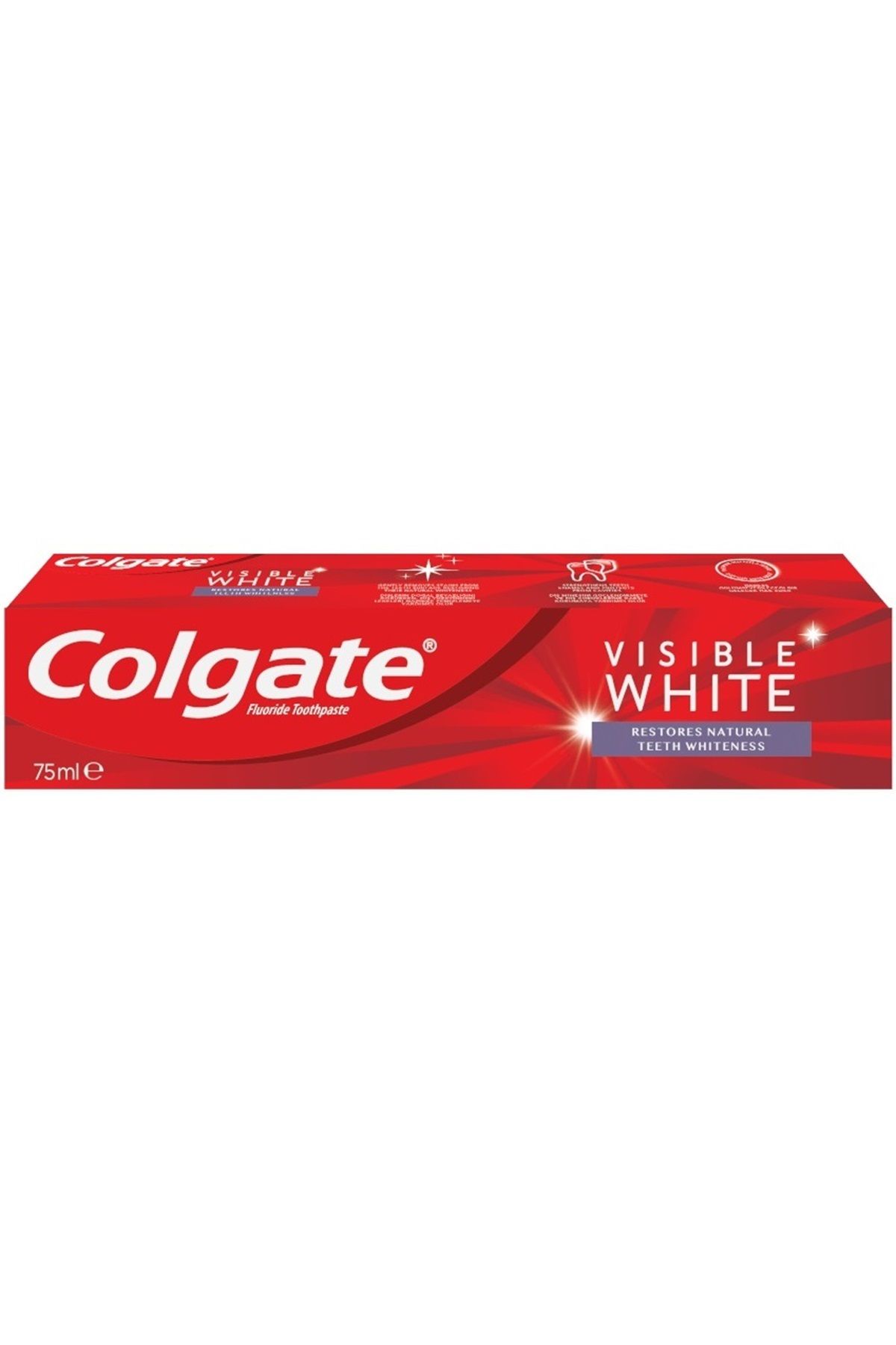 Colgate-معجون أسنان 75 مل أبيض مرئي/بيضاء مرئية (مجموعة من 3) 2