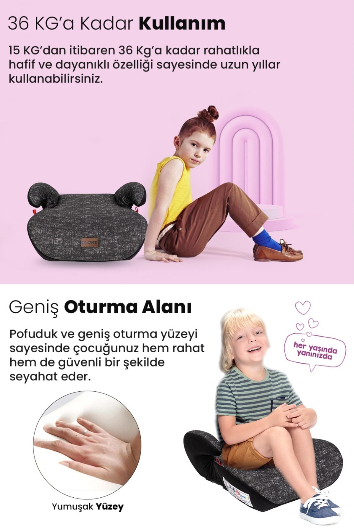 babydoor motto yükseltici 15 36 kg Yükseltici Oto Koltuğu Ultra Comfort Yükseltici fotoğrafı 4 (önizleme)