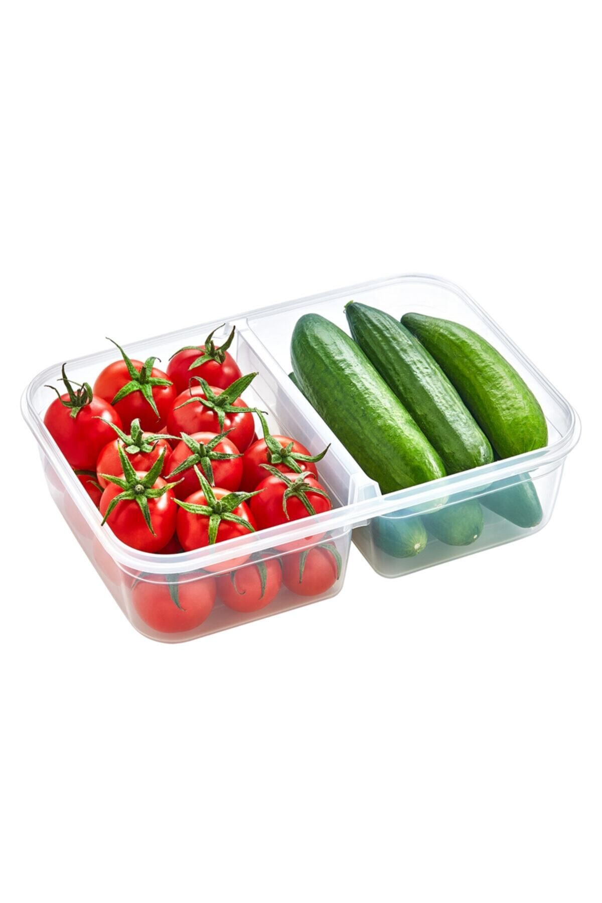 Emofom-Fresh Box 2 Compartment Storage Container 1000 ml Airtight Liquid Leak Proof Feeding Container 3