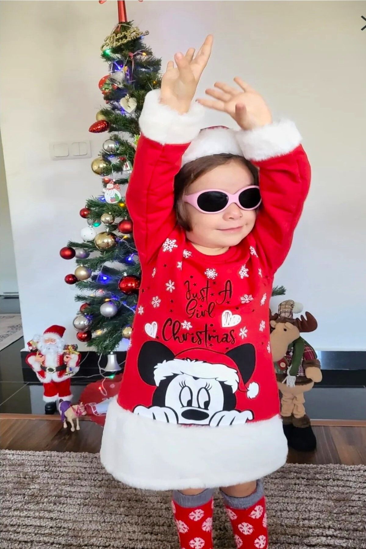 ModaCity Christmas Christmas Winter Dress Mickey Minnie Mouse