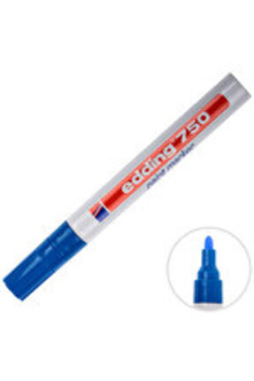 Edding ( 3 ADET ) Edding 750 Boya Marker Kalem Mavi