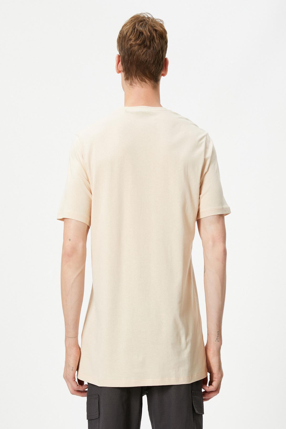 تیشرت مردانه بژ کوتون | 3SAM10939HK اورجینال - تصویر 4