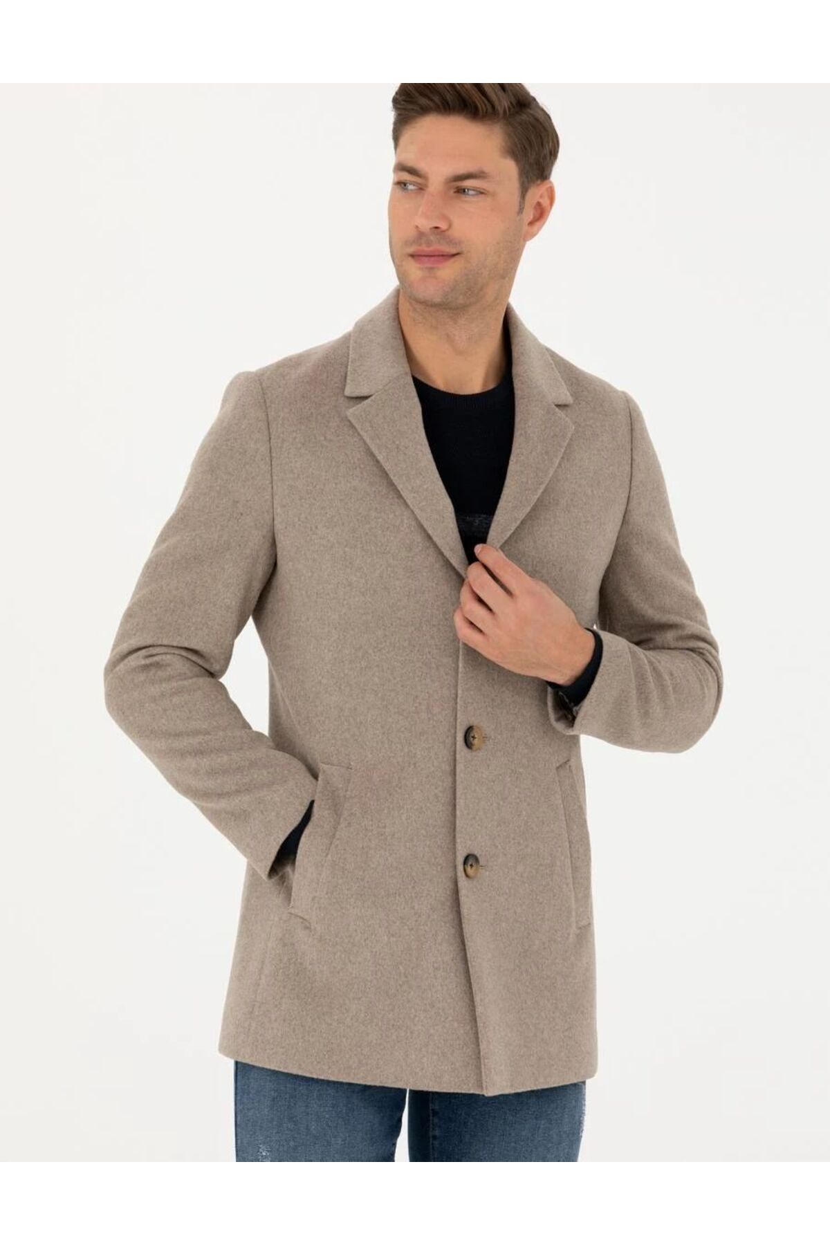 Pierre cardin 2025 mens wool coat