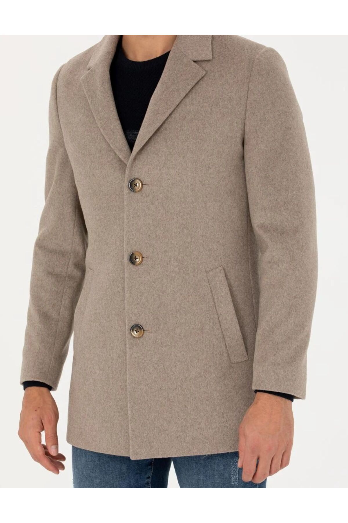 Pierre cardin mens wool deals coat
