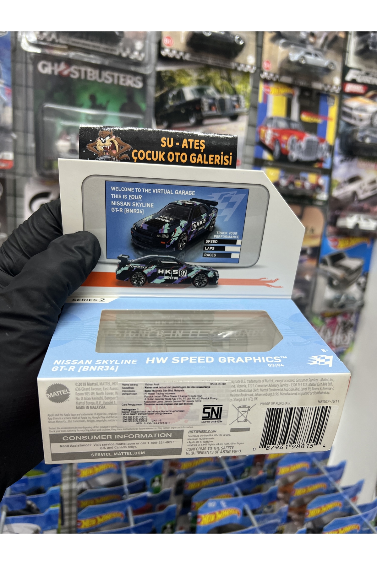 HOT WHEELS Nissan Skylıne GTR Bnr34 ( İd modeldir 2018 1.64
