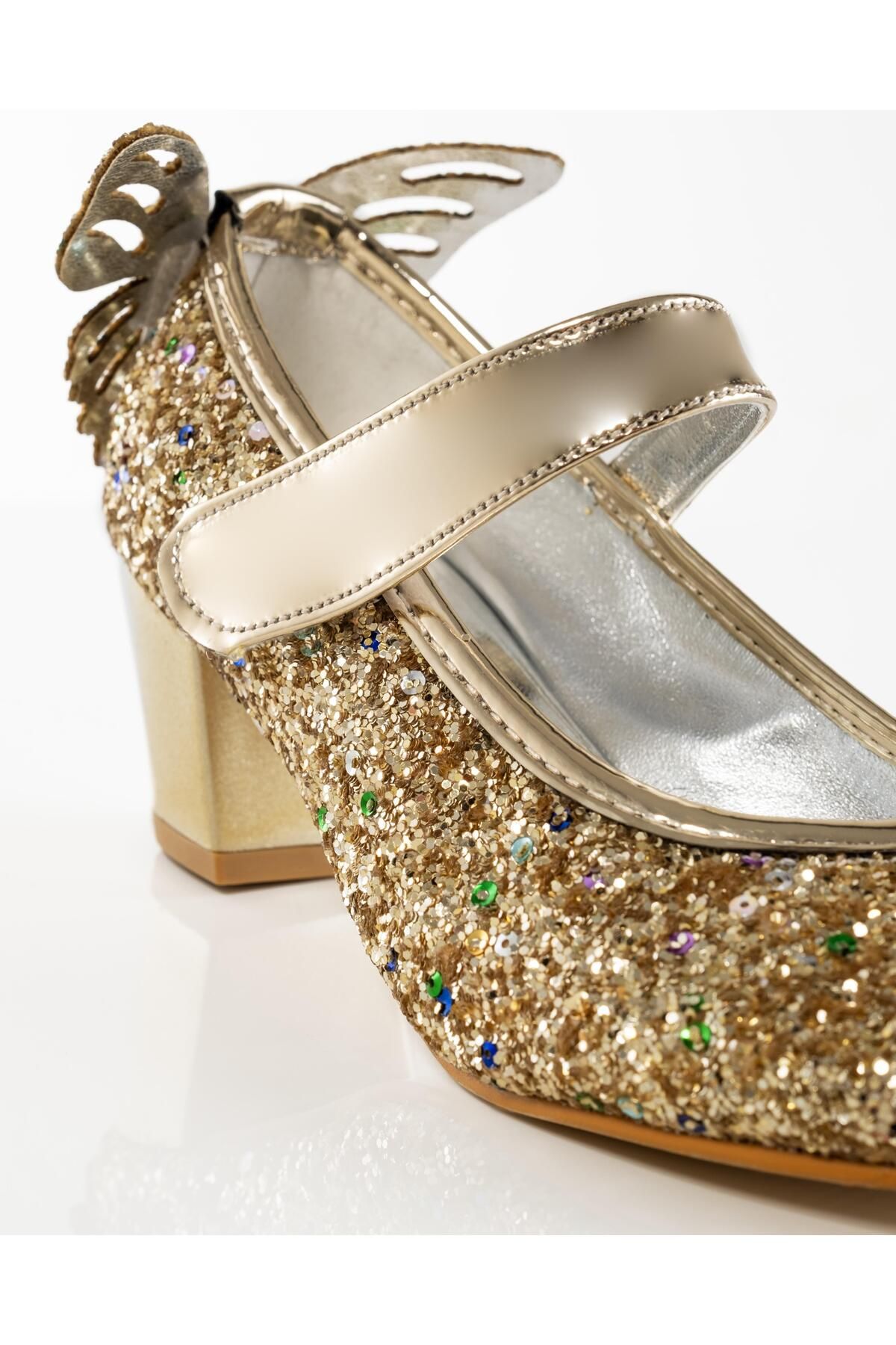 Gold evening clearance flats