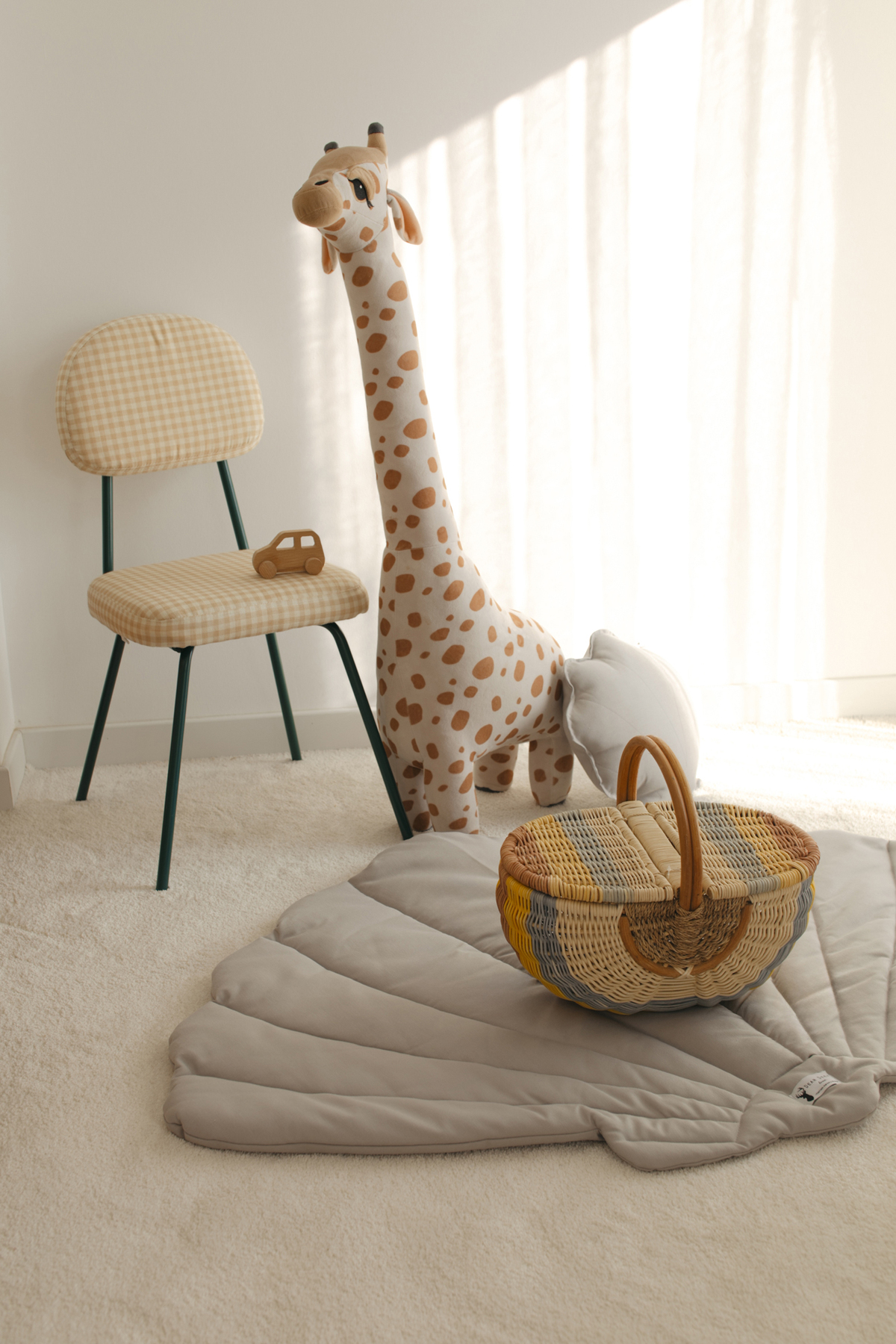 Dear Deer Love Oyun Halısı - Gri Shell - Deniz Kabuğu Minder fotoğrafı 5 (önizleme)