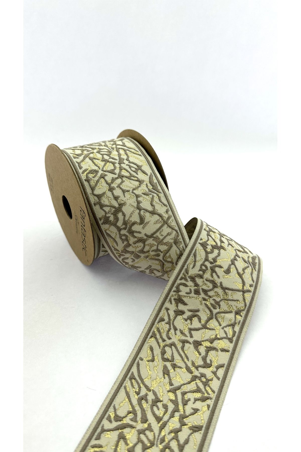 FANTASTIC BORDERS Bordură Perdea Lătă Țesută Cu Model De Marmură / Accesorii (7 Cm. Lățime - 3,5 Mt. Lungime) - One Size