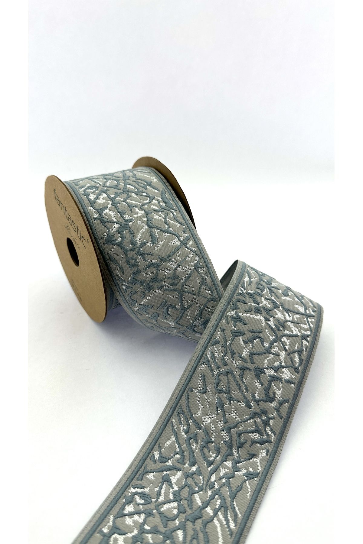 FANTASTIC BORDERS Bordură Perdea Lătă Țesută Cu Model De Marmură / Accesorii (7 Cm. Lățime - 3,5 Mt. Lungime) - One Size