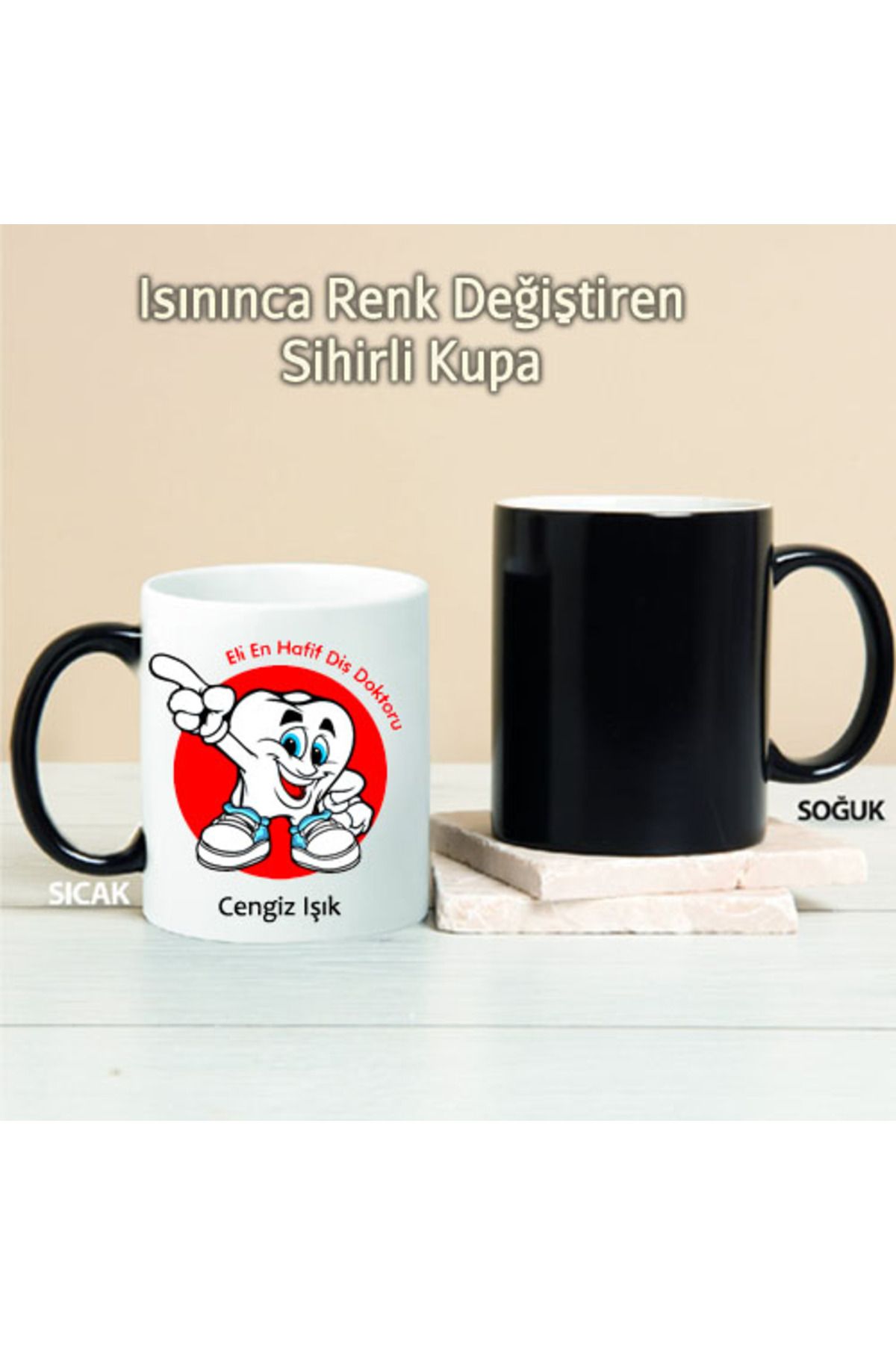 Genel Markalar Eli En Hafif Diş Doktoru Kişiye Özel Sihirli Kupa Pi91