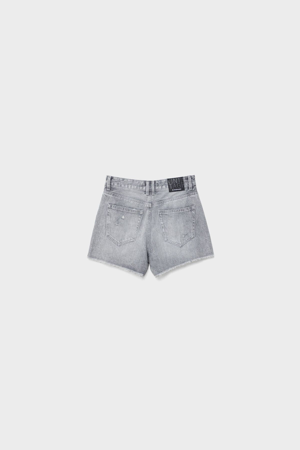 Distressed Denim Şort - 6