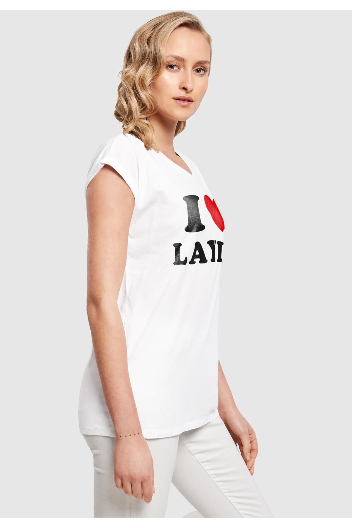 Merchcode Damen Ladies Layla Love I - T-Shirt Trendyol