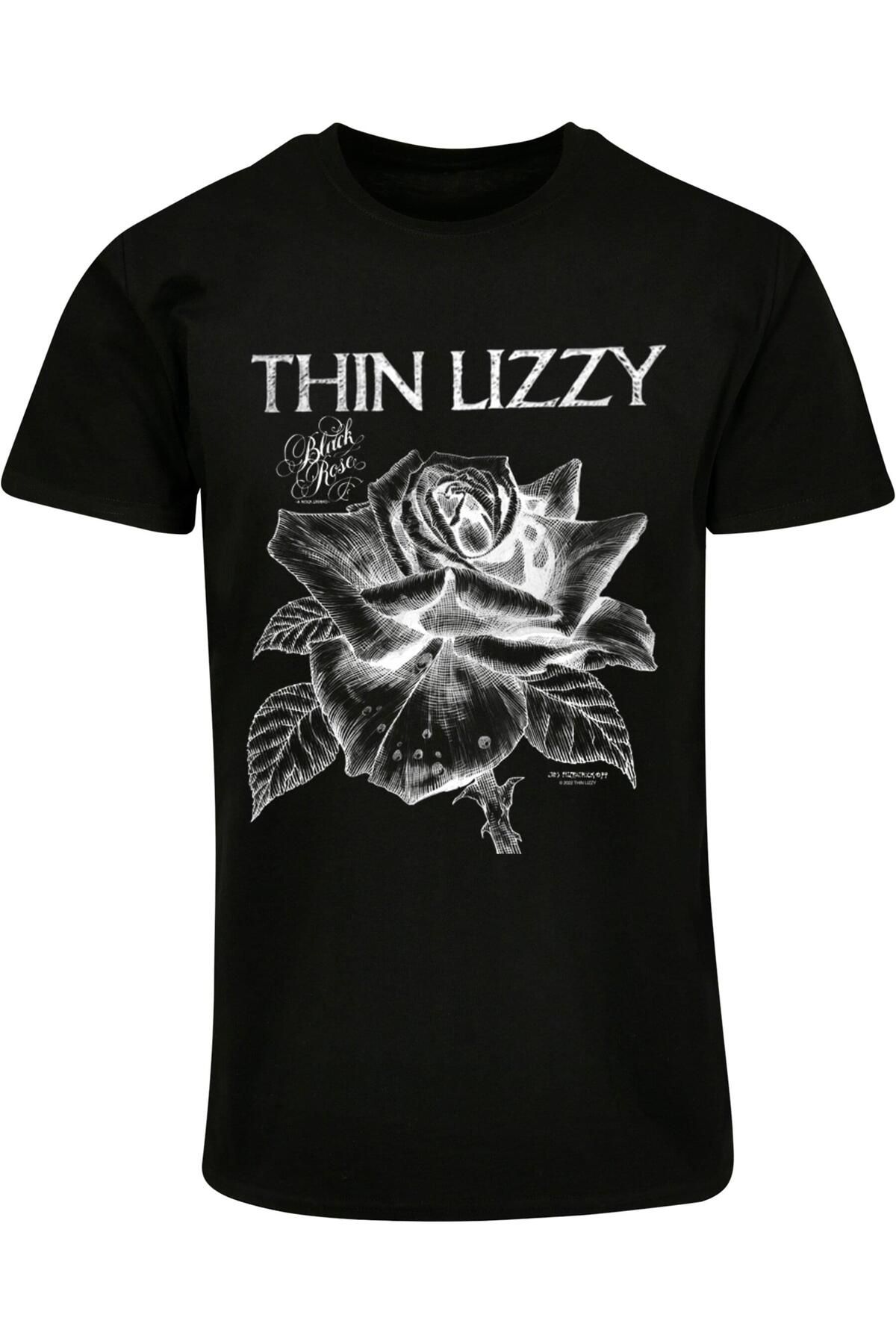Thin lizzy black rose t shirt hotsell