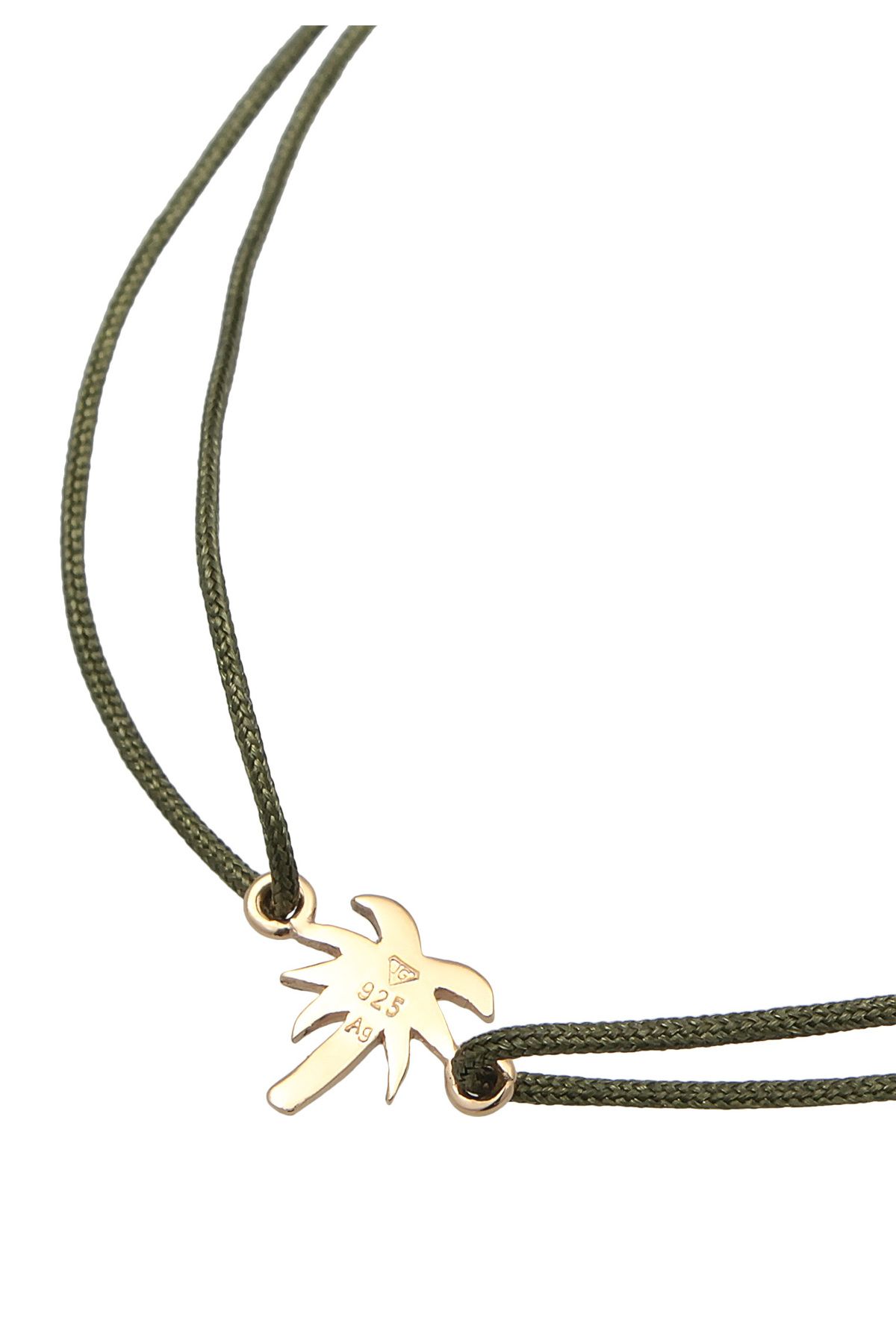 ELLI-Palme Beach Textilarmband – 925er Silber 3